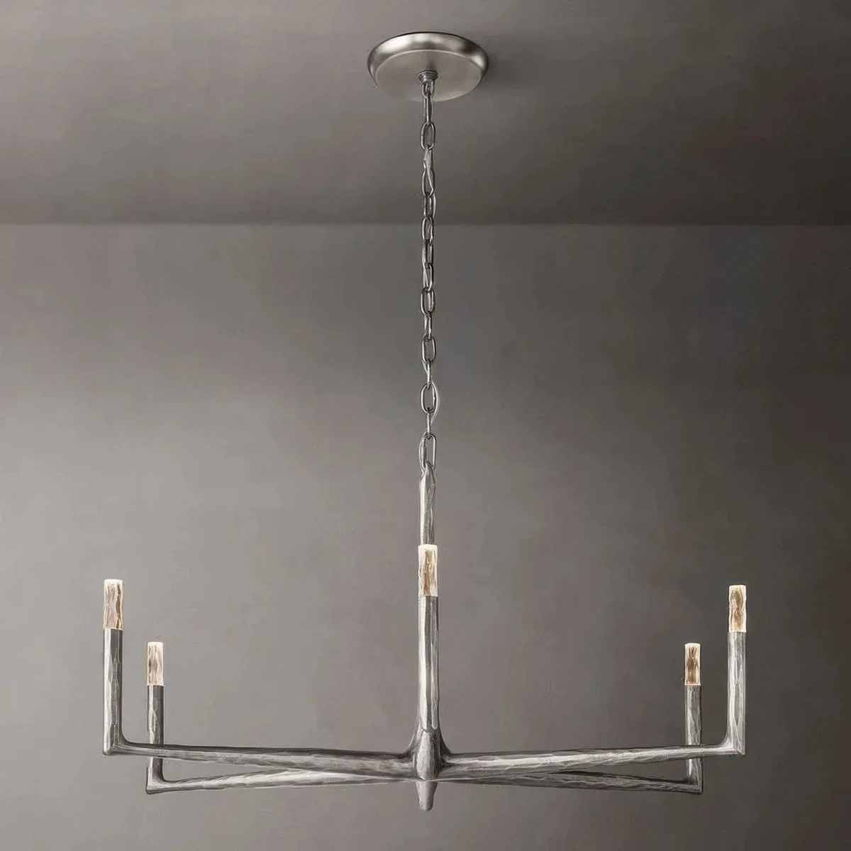 Thaddeus Hammered Finish Round Chandelier