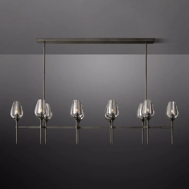 Tulip Crystal Linear Chandelier