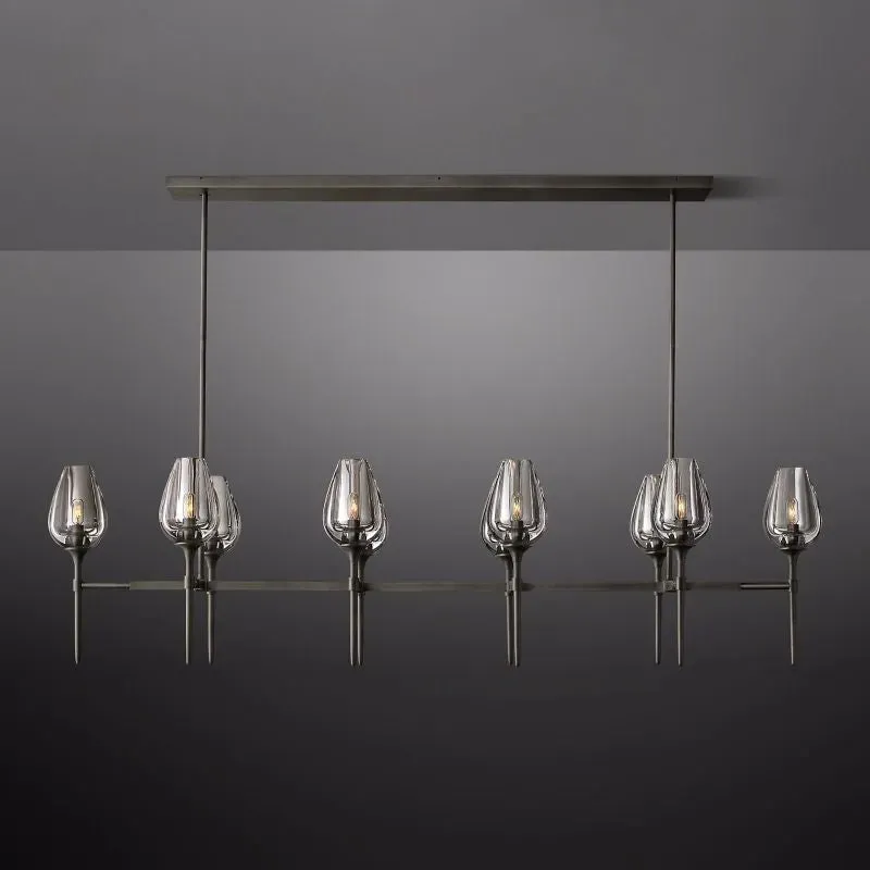 Tulip Crystal Linear Chandelier