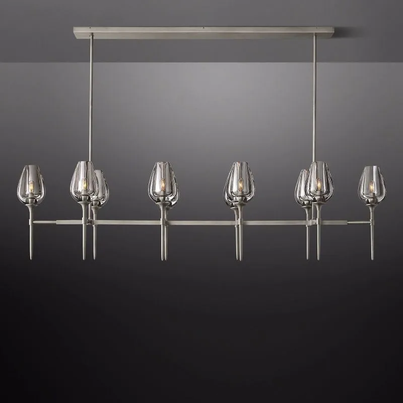 Tulip Crystal Linear Chandelier