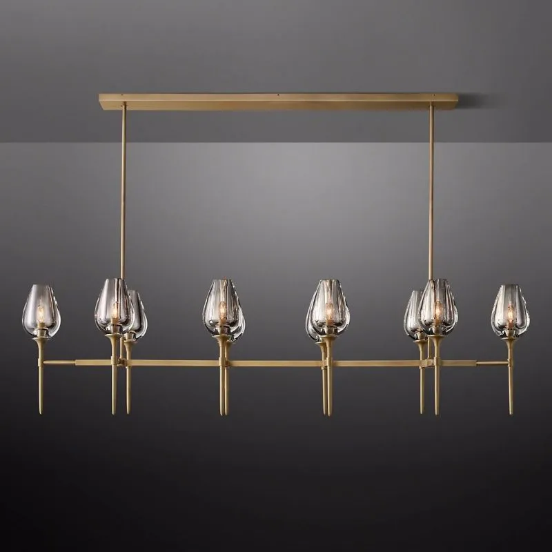 Tulip Crystal Linear Chandelier
