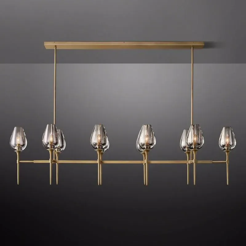 Tulip Crystal Linear Chandelier