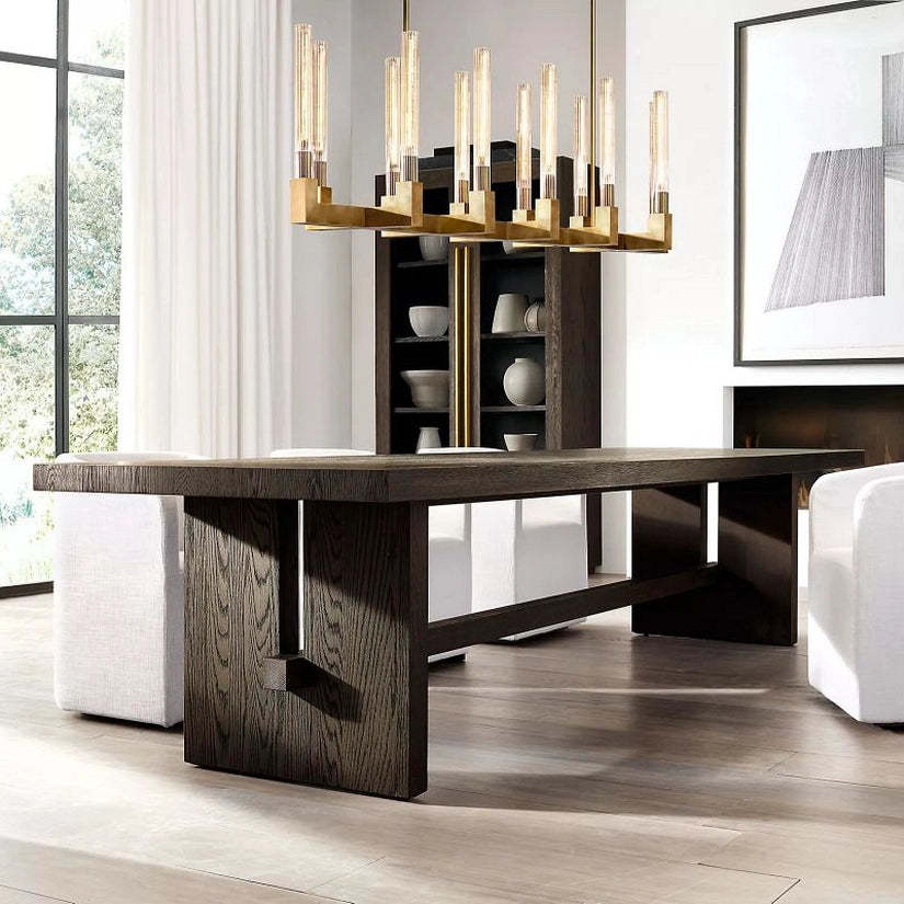 Cypress Glass Linear Chandelier 67"-HiLamps