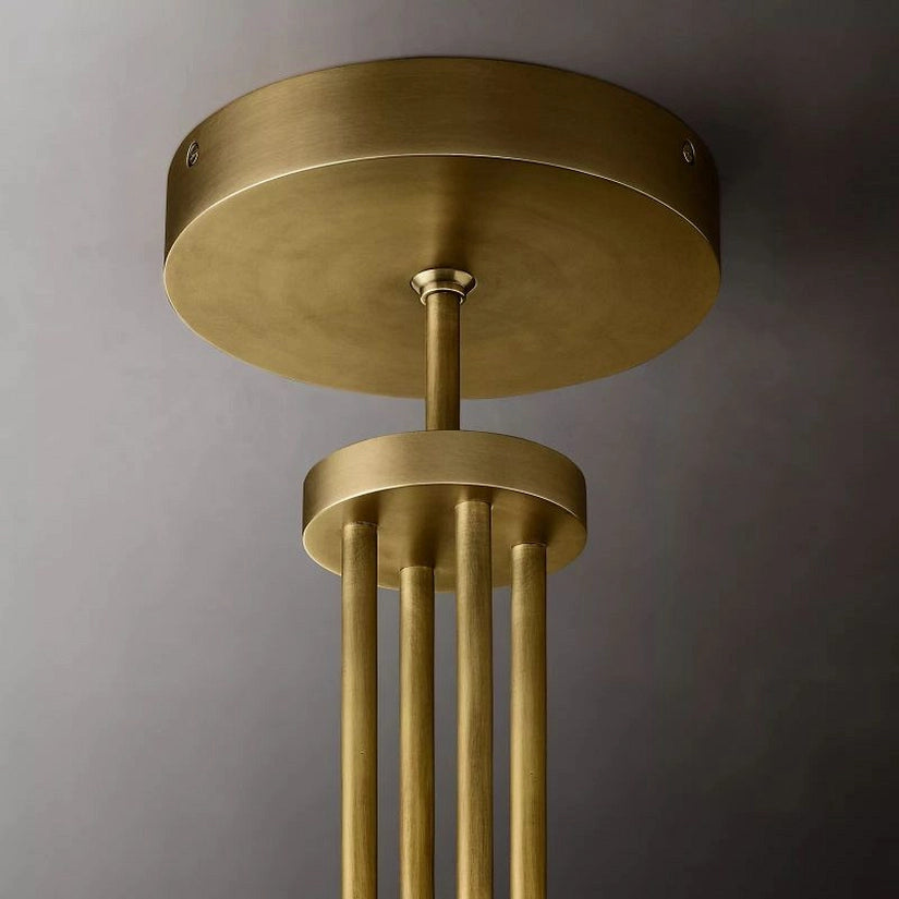 Cypress Glass Round Chandelier 36"-HiLamps