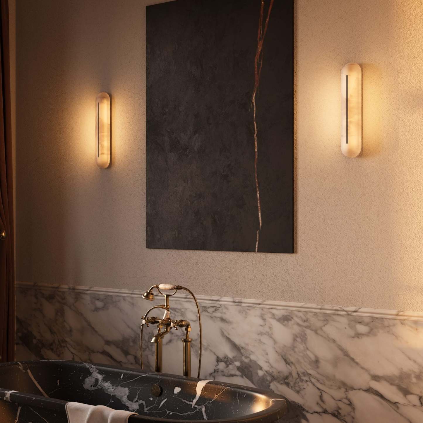 My Apex Alabaster Wall Sconce