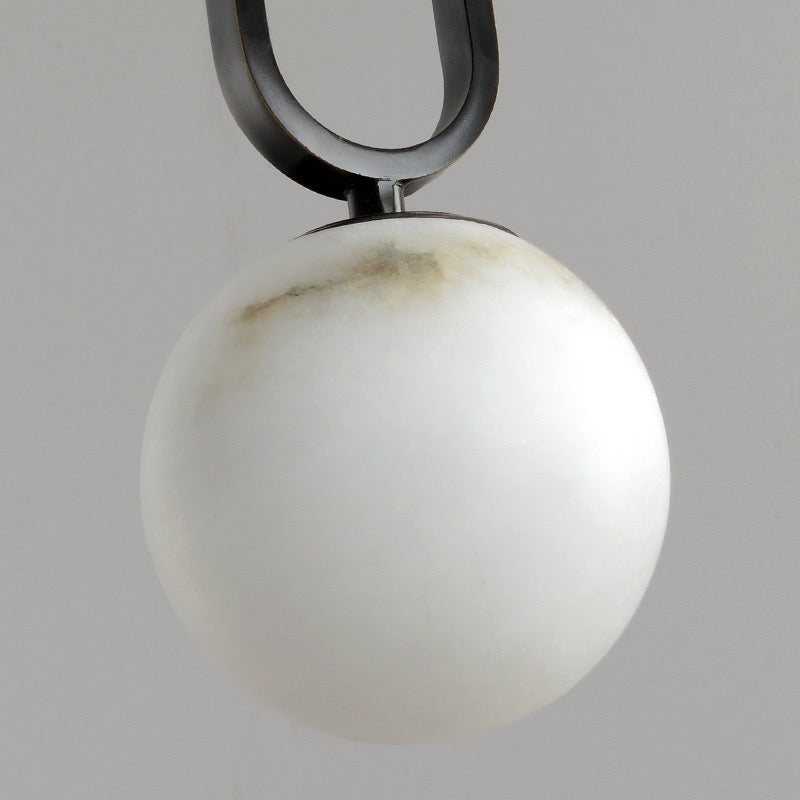 Alabaster Oval Ring Pendant-HiLamps