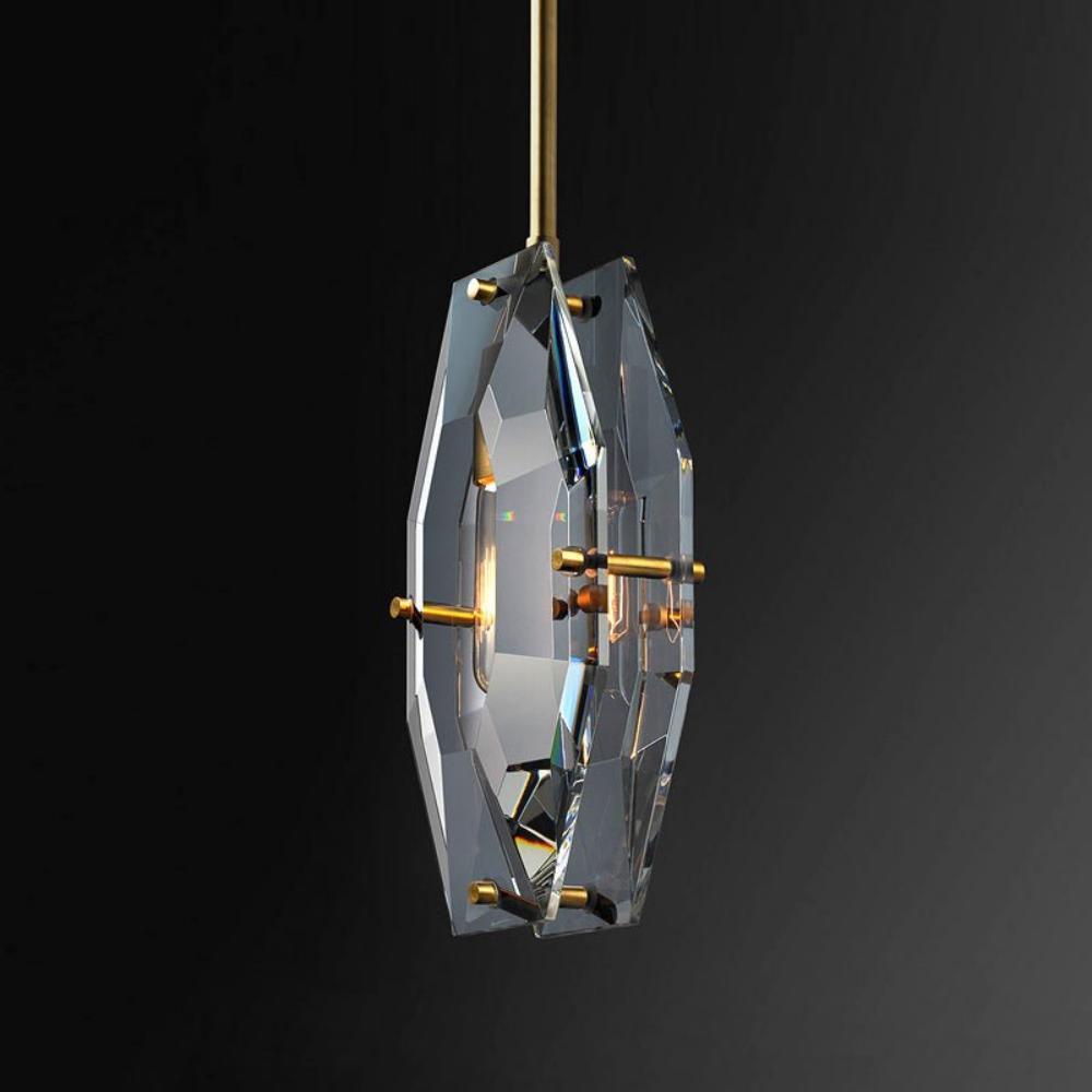 Modern Faceted Crystal Pendant