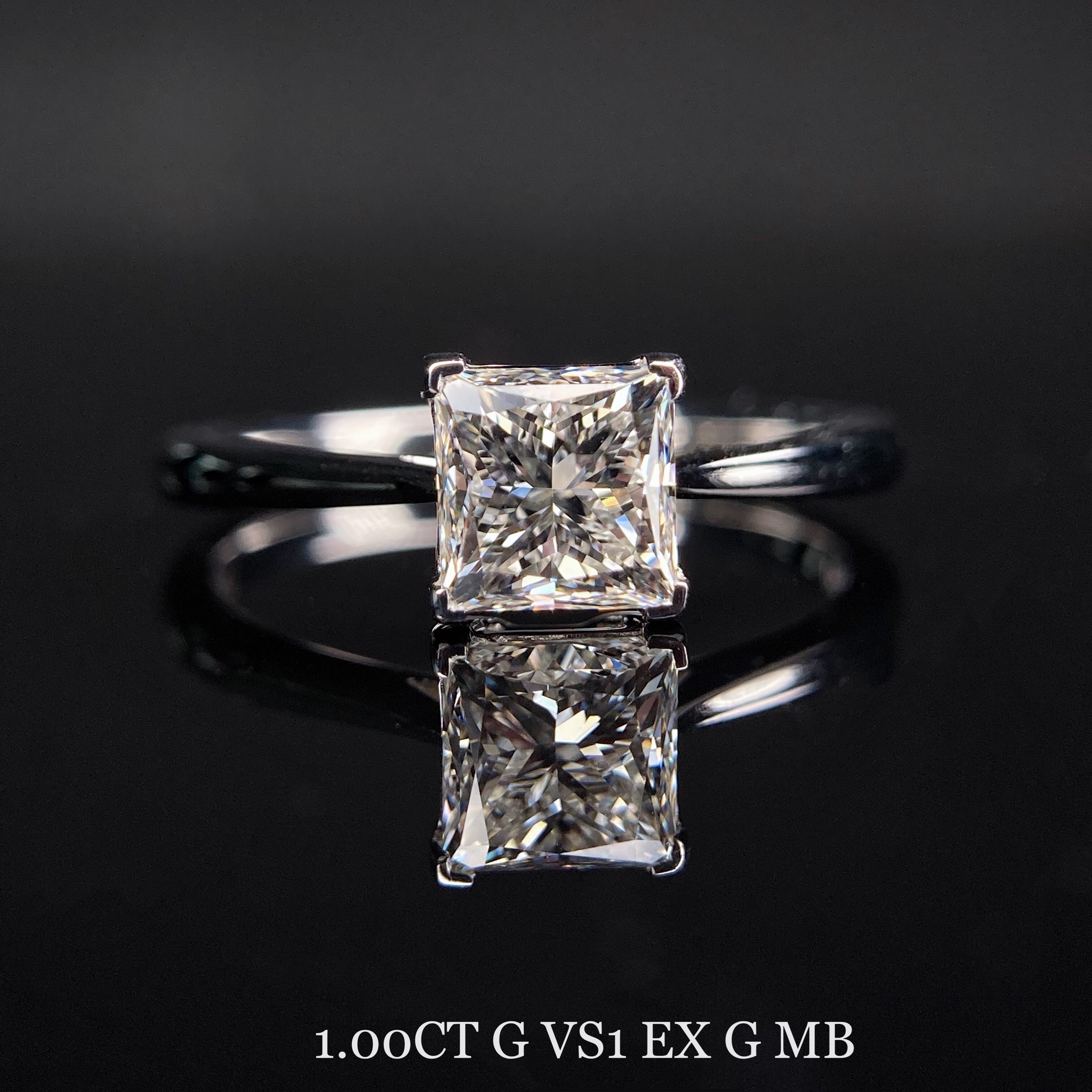 1ct princess diamond ring