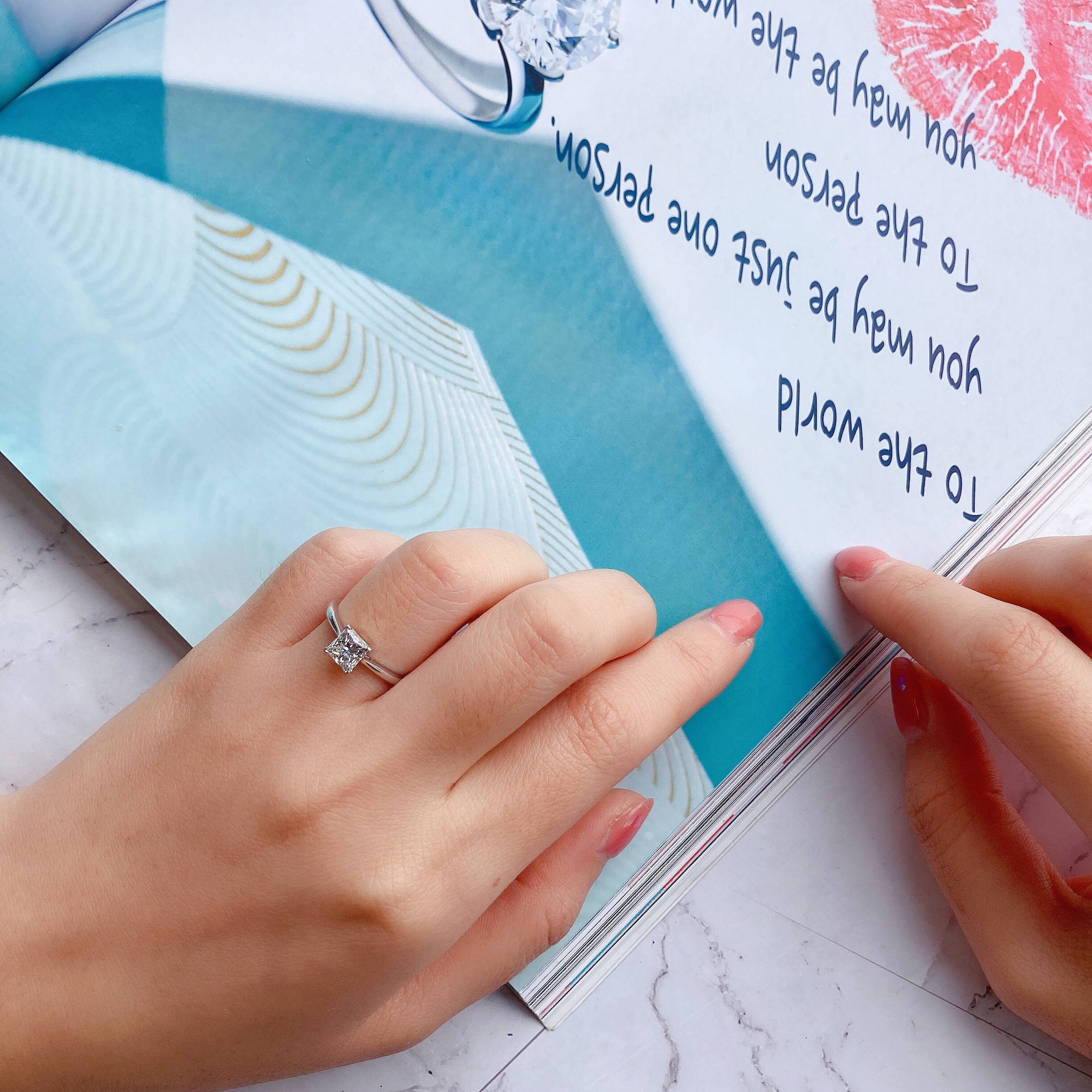 1ct princess diamond ring