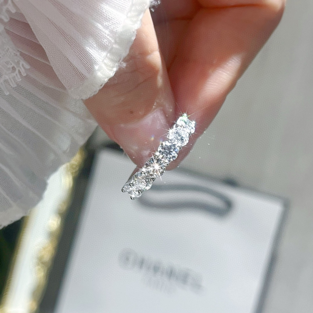 Oval/Round/Princess/Heart/Pear Eternity bands Stackable Ring