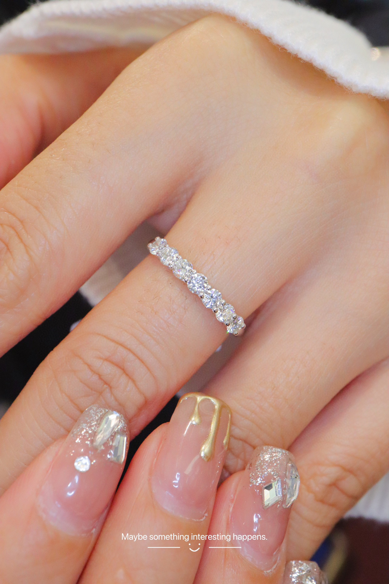 Oval/Round/Princess/Heart/Pear Eternity bands Stackable Ring