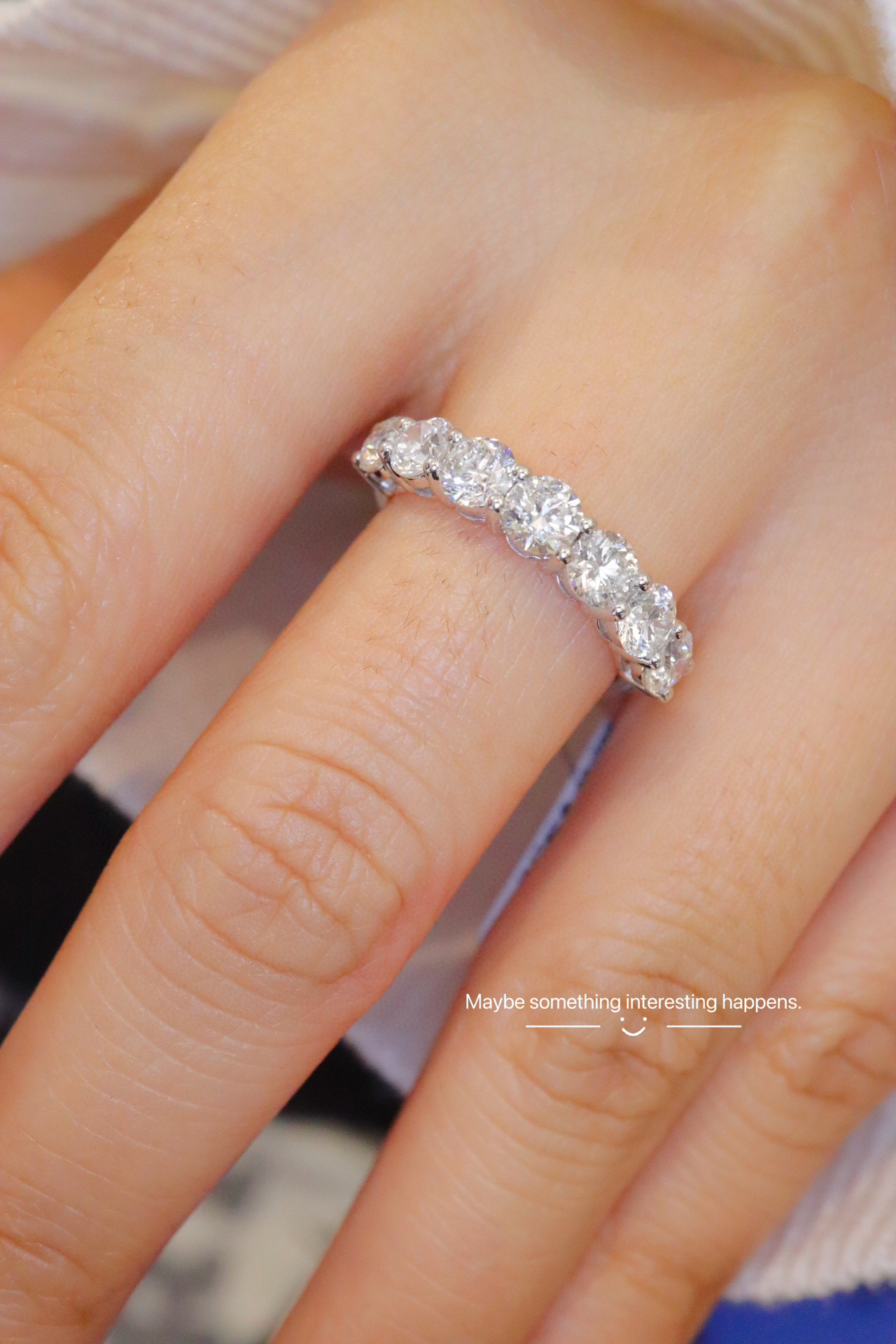 Oval/Round/Princess/Heart/Pear Eternity bands Stackable Ring