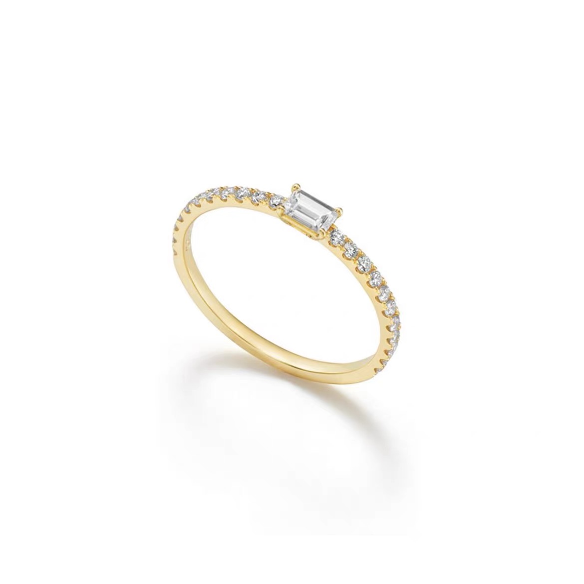 First Love Ring Eternity Ring Baguette Anniversary Ring Wedding Band