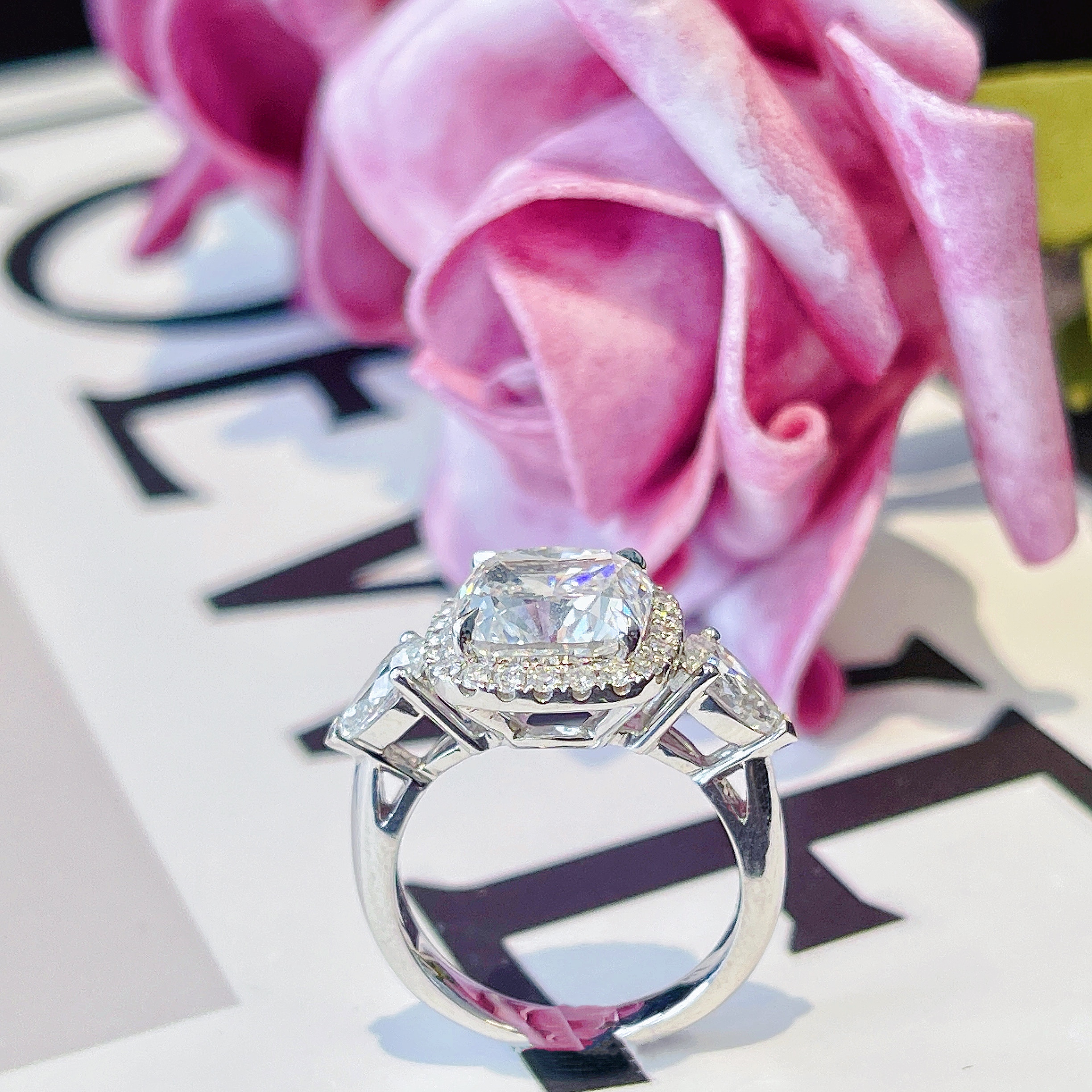 5ct cushion diamond ring