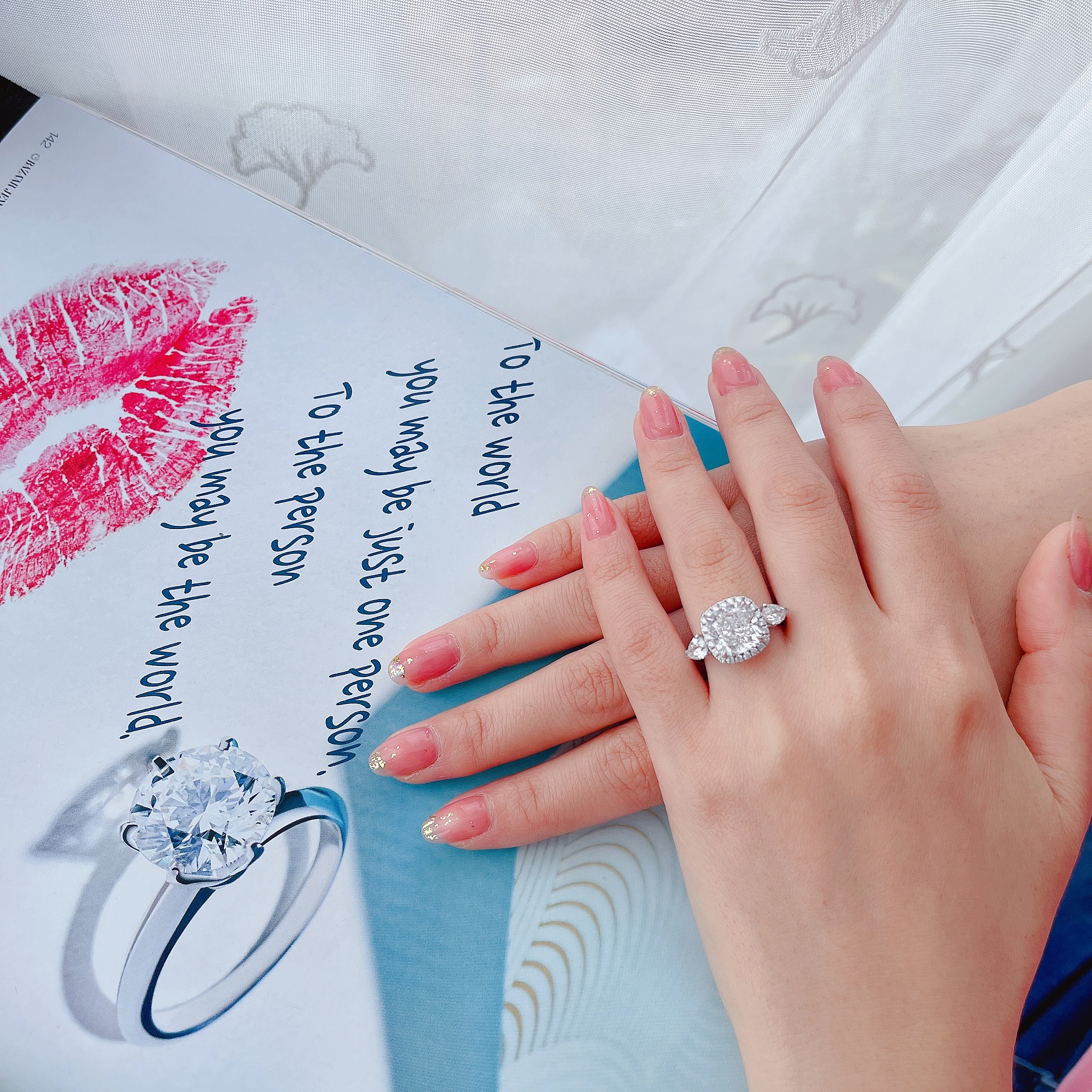 5ct cushion diamond ring