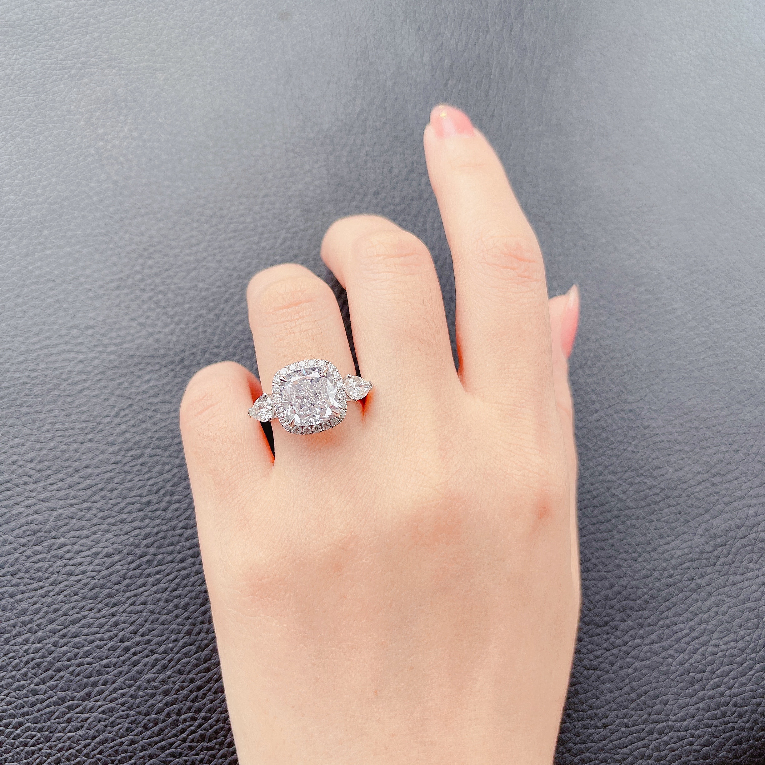 5ct cushion diamond ring