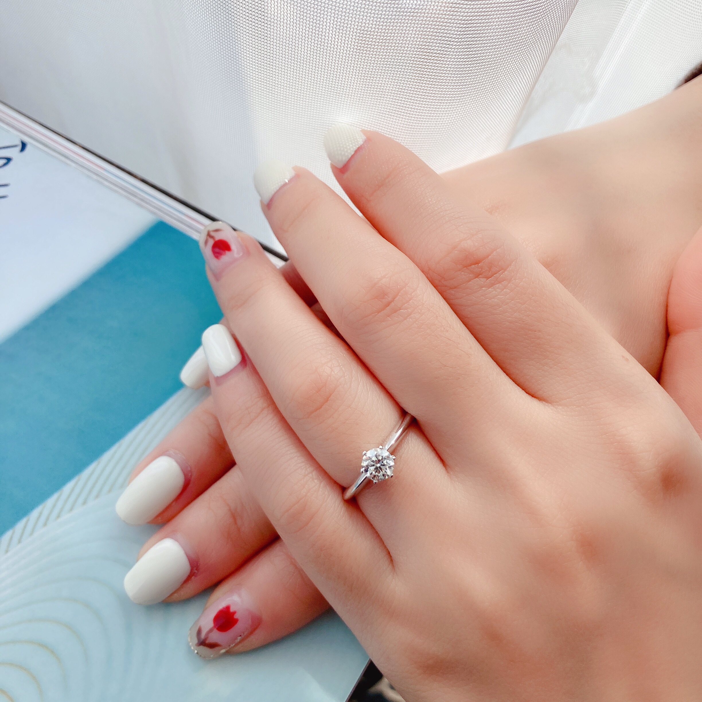 classical 0.5ct round diamond ring