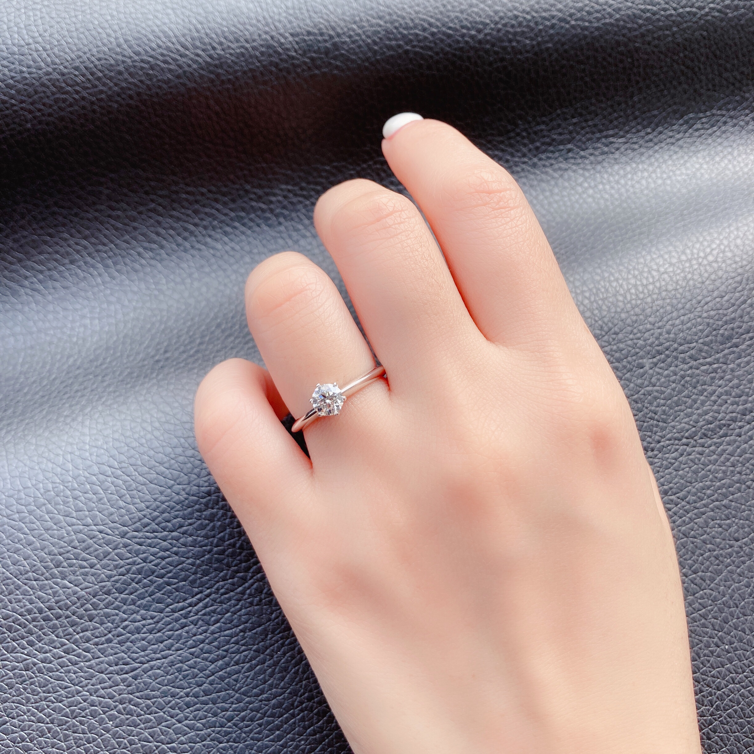 classical 0.5ct round diamond ring