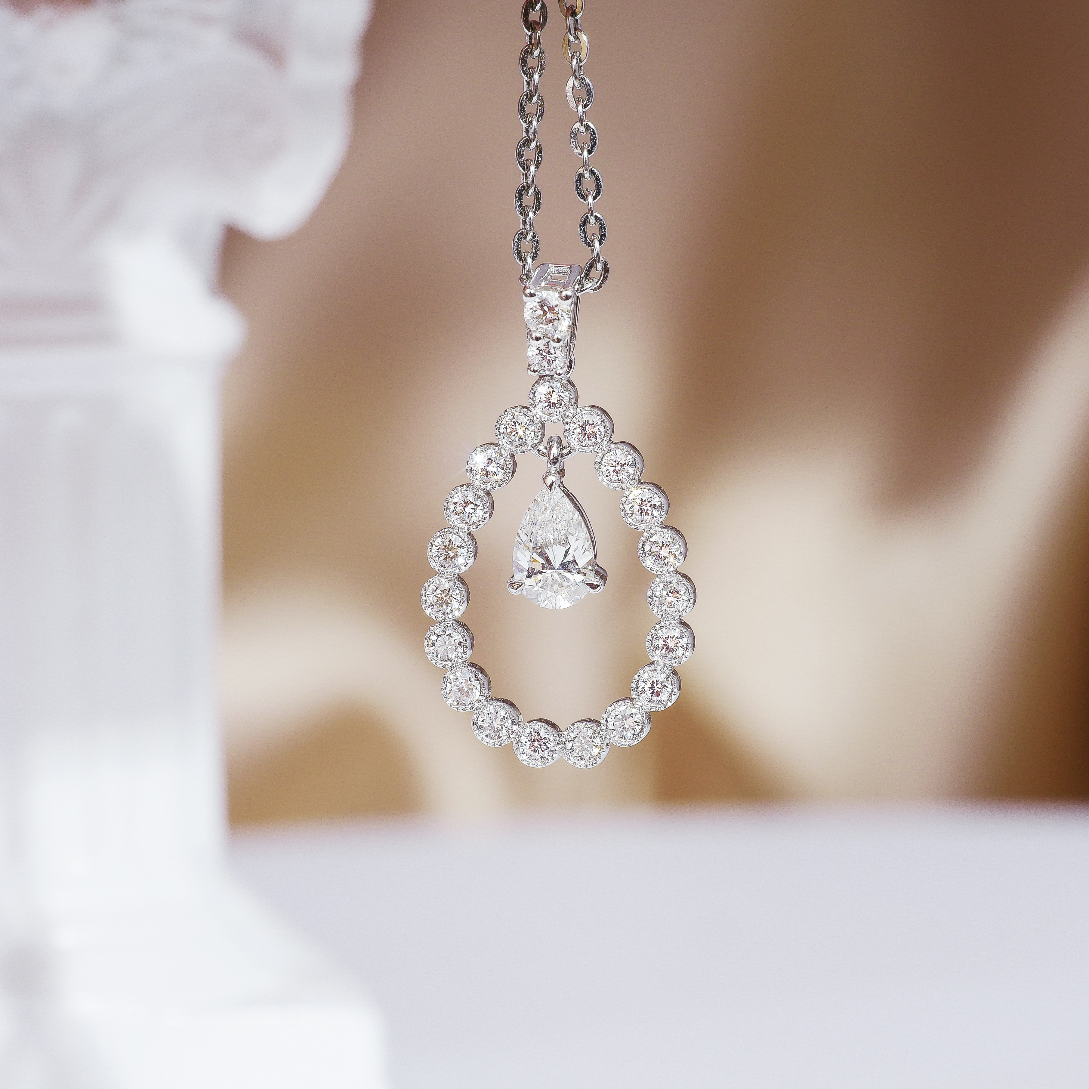 0.5ct PEAR Diamond Pendant 