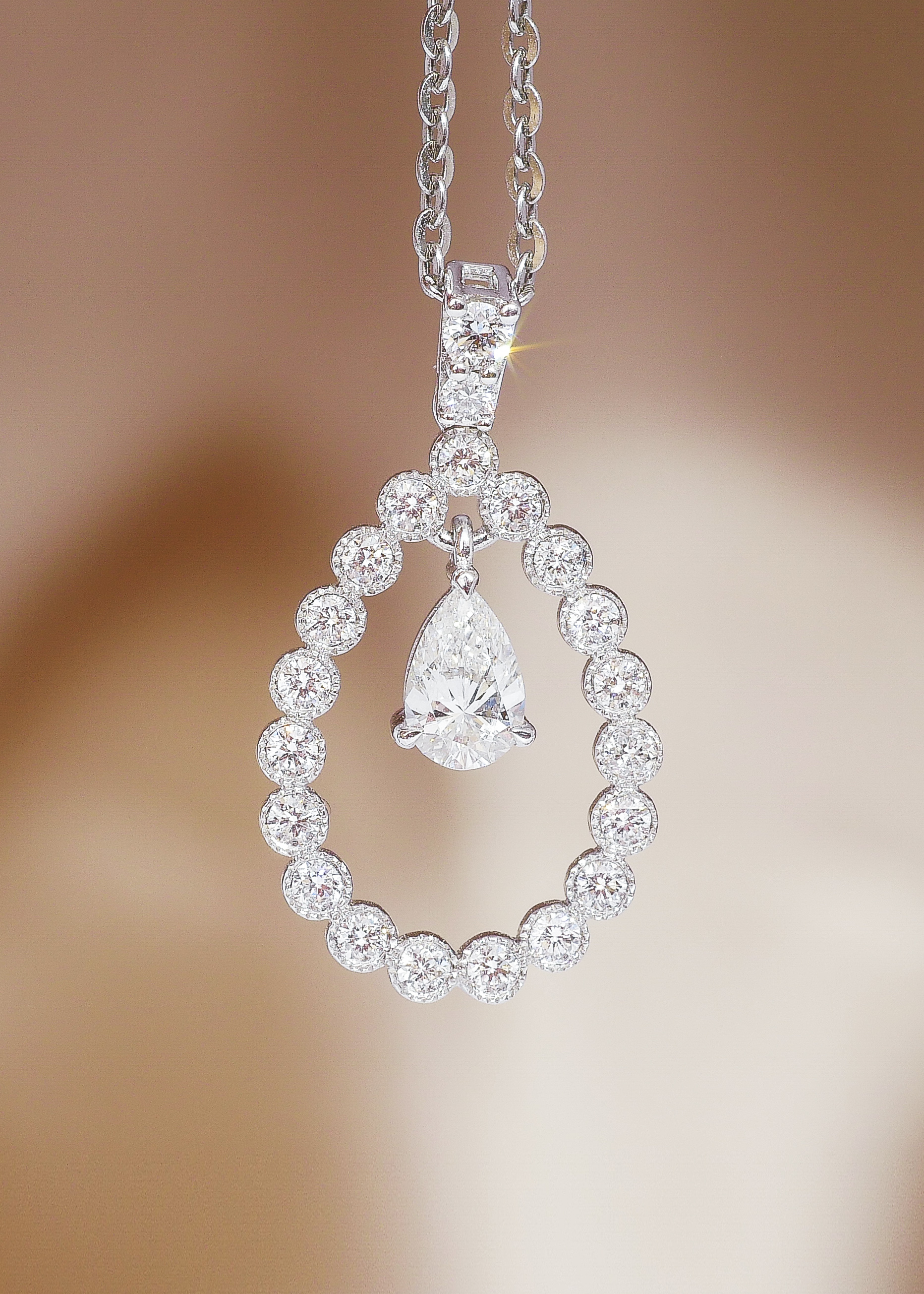 0.5ct PEAR Diamond Pendant 