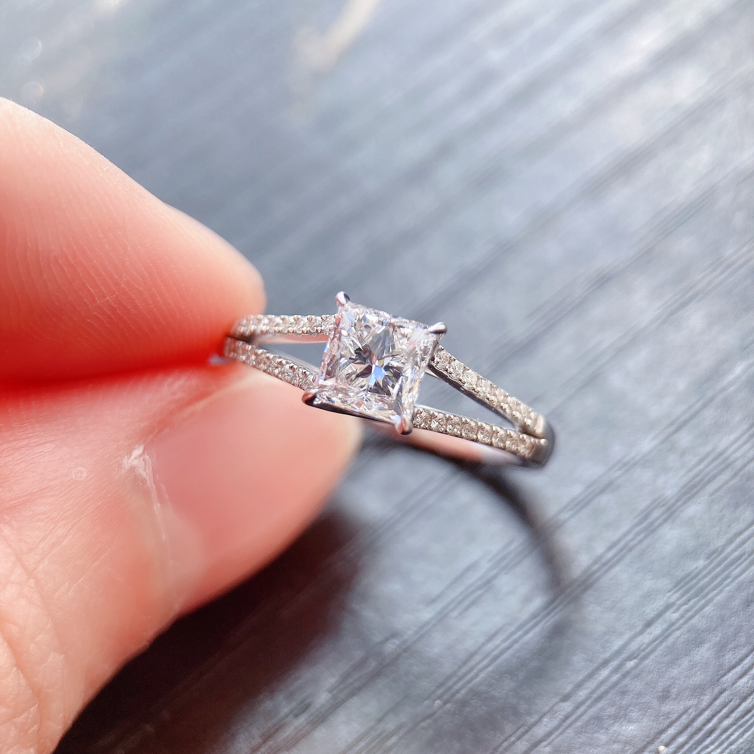 1ct princess diamond ring