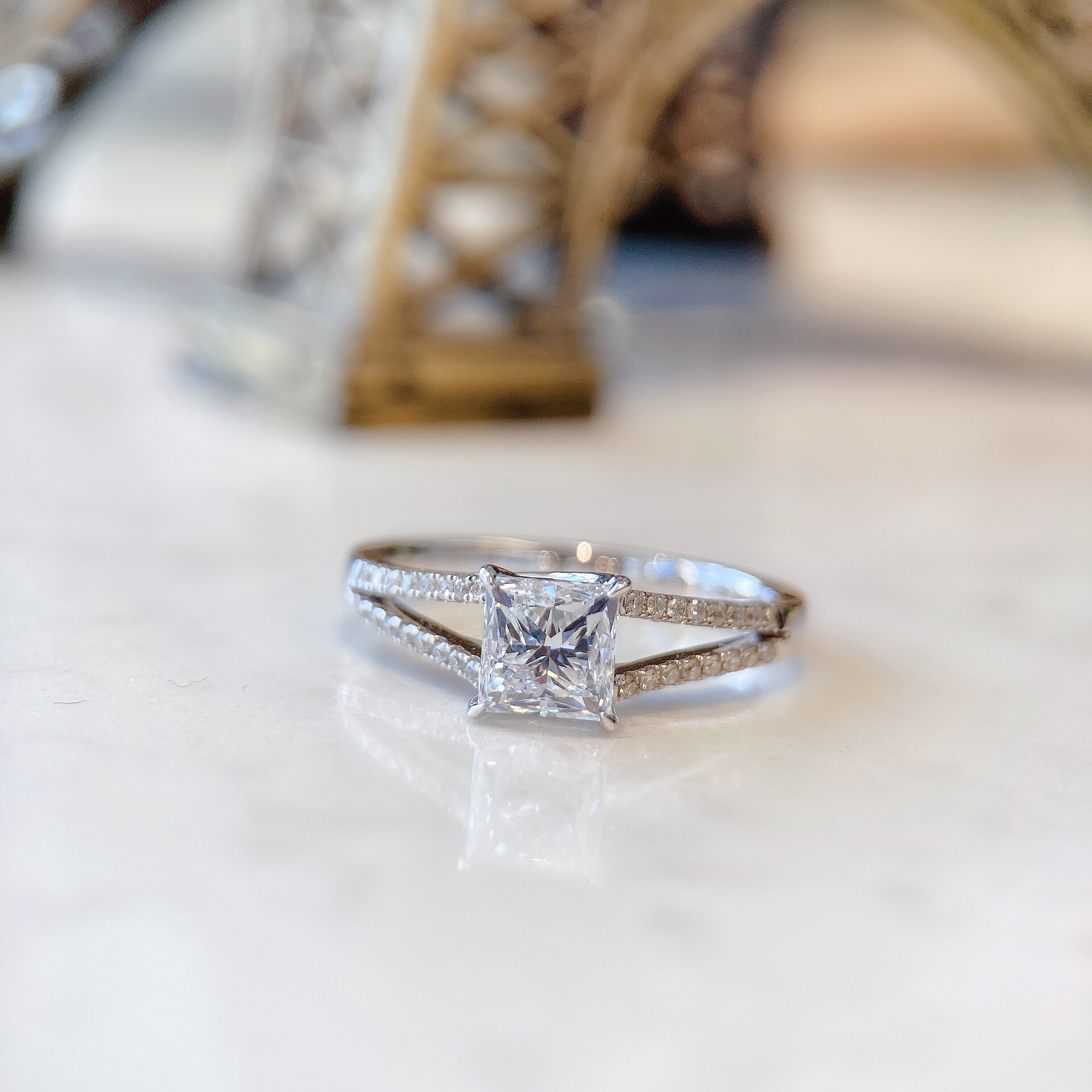 1ct princess diamond ring