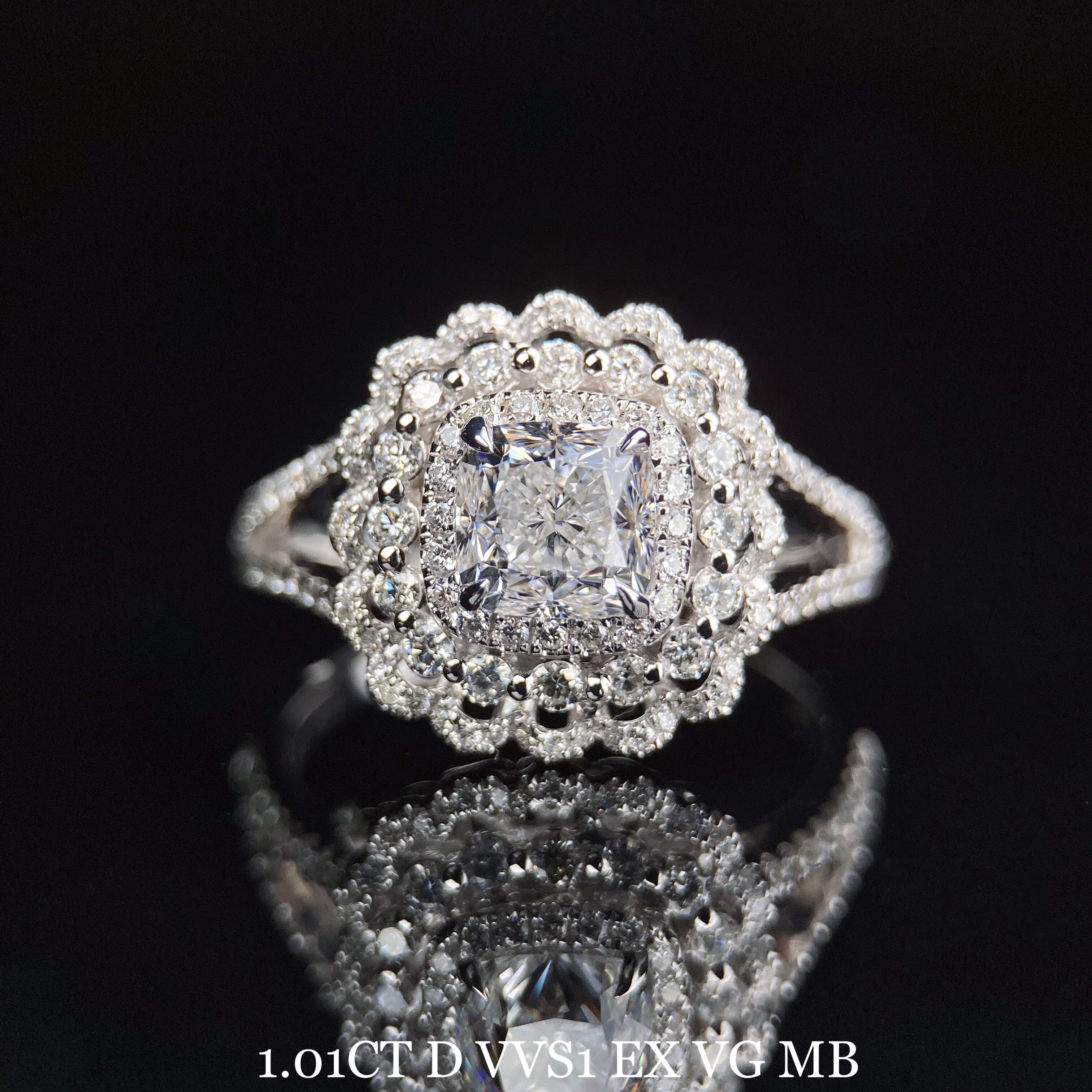 1ct cushion diamond ring