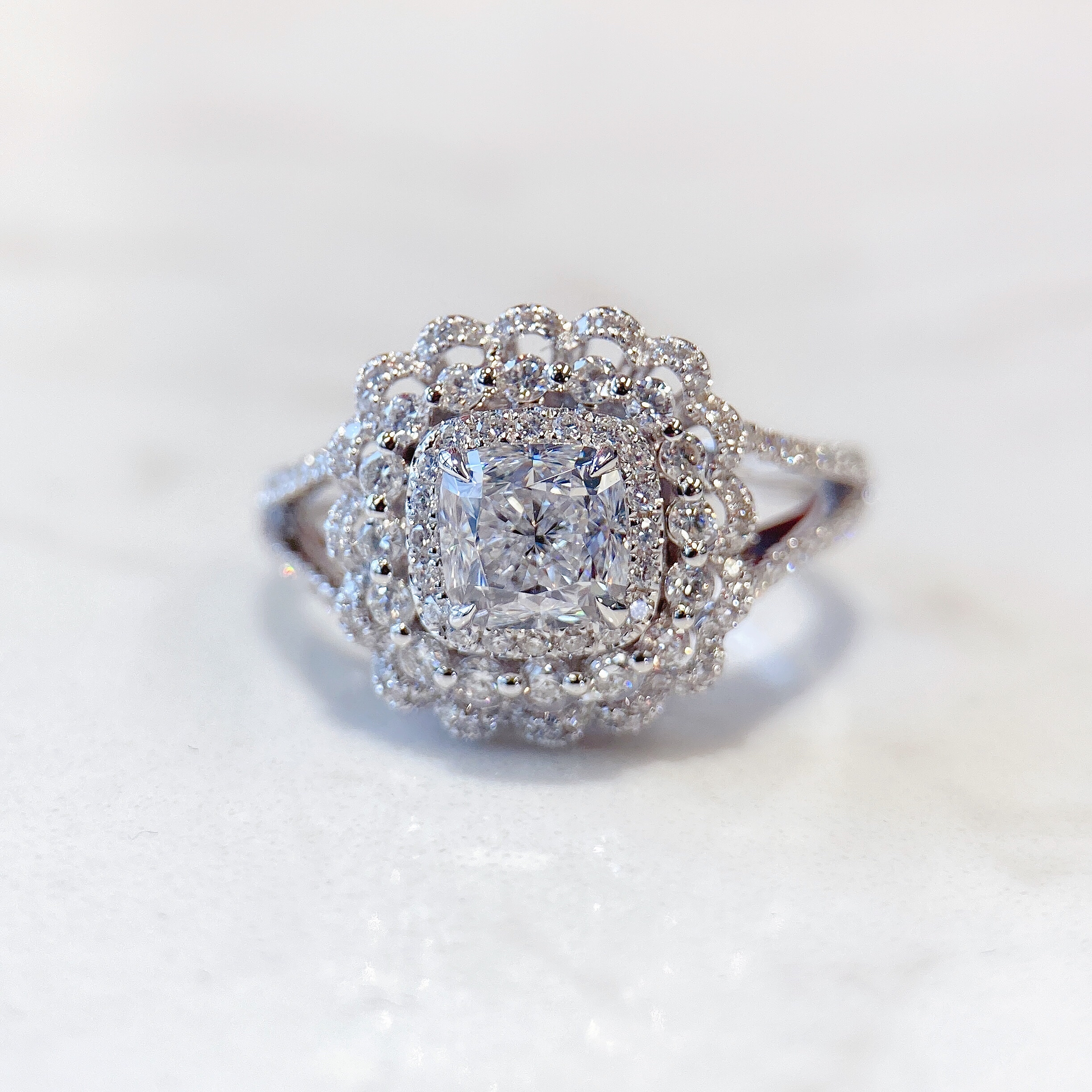 1ct cushion diamond ring