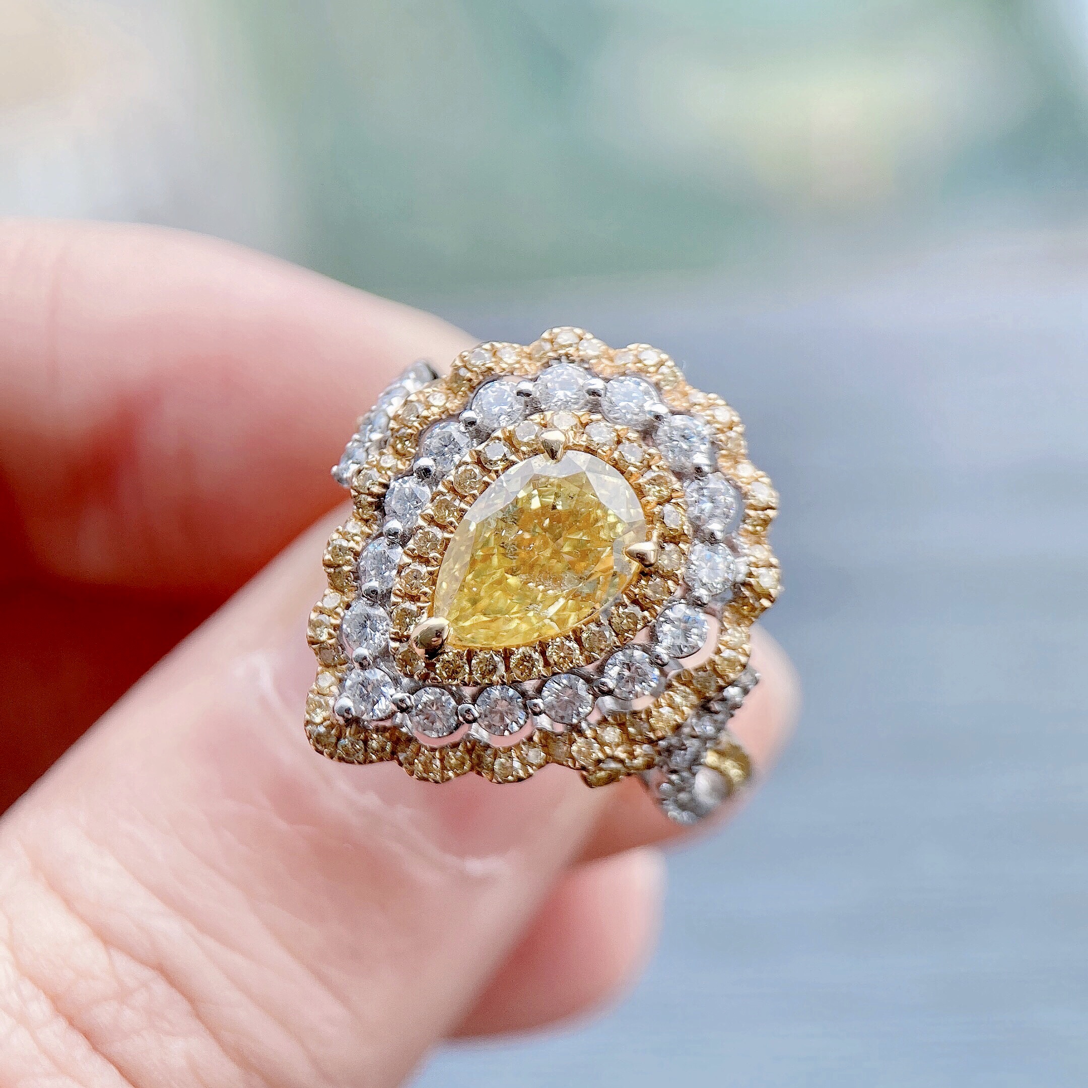 15ct Pear Diamond Ring