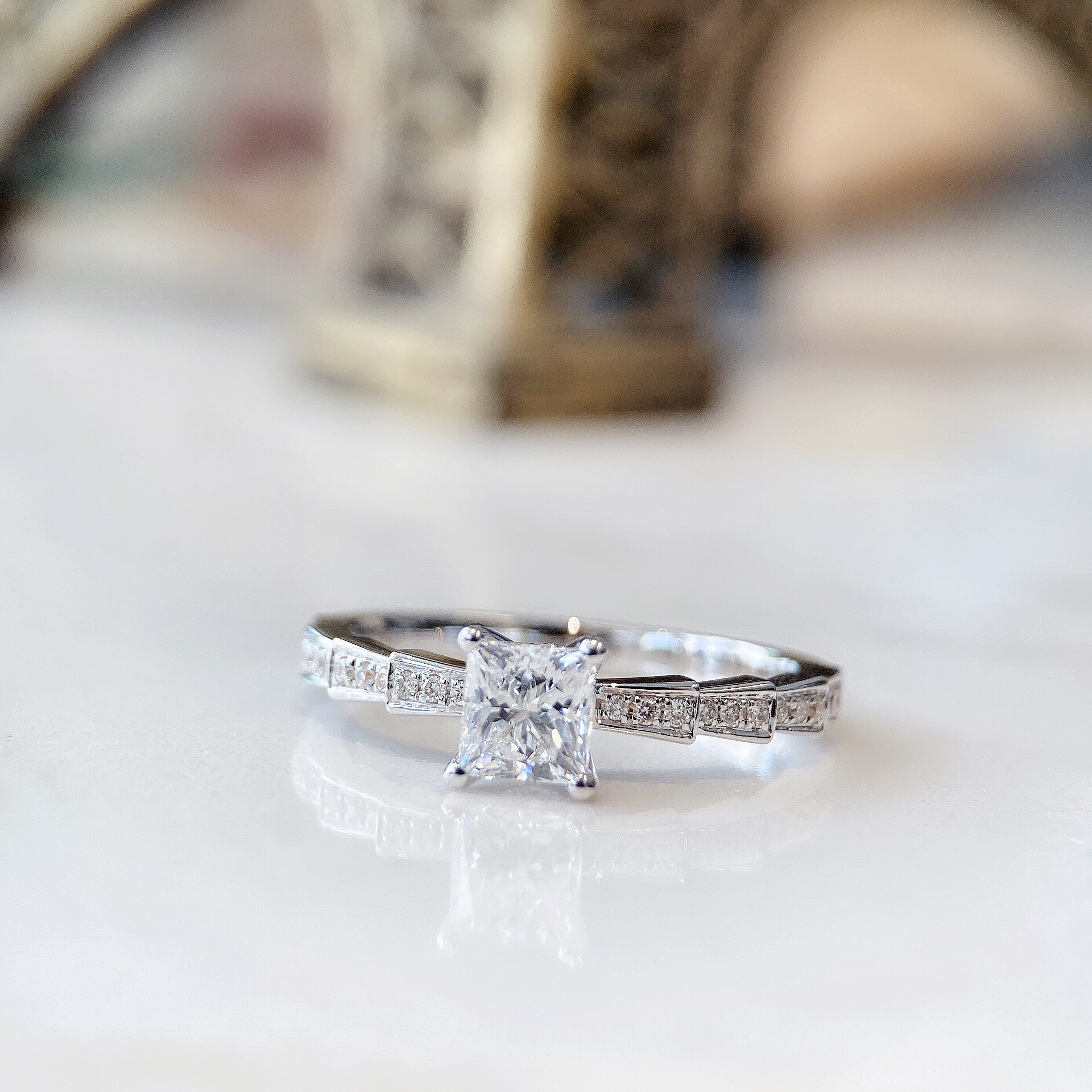 0.6ct princess diamond ring