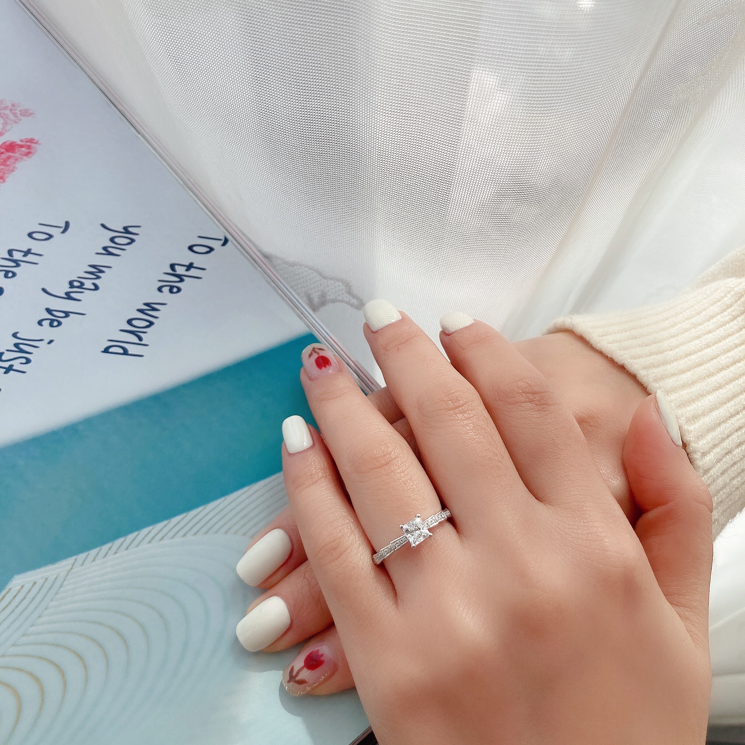 0.6ct princess diamond ring