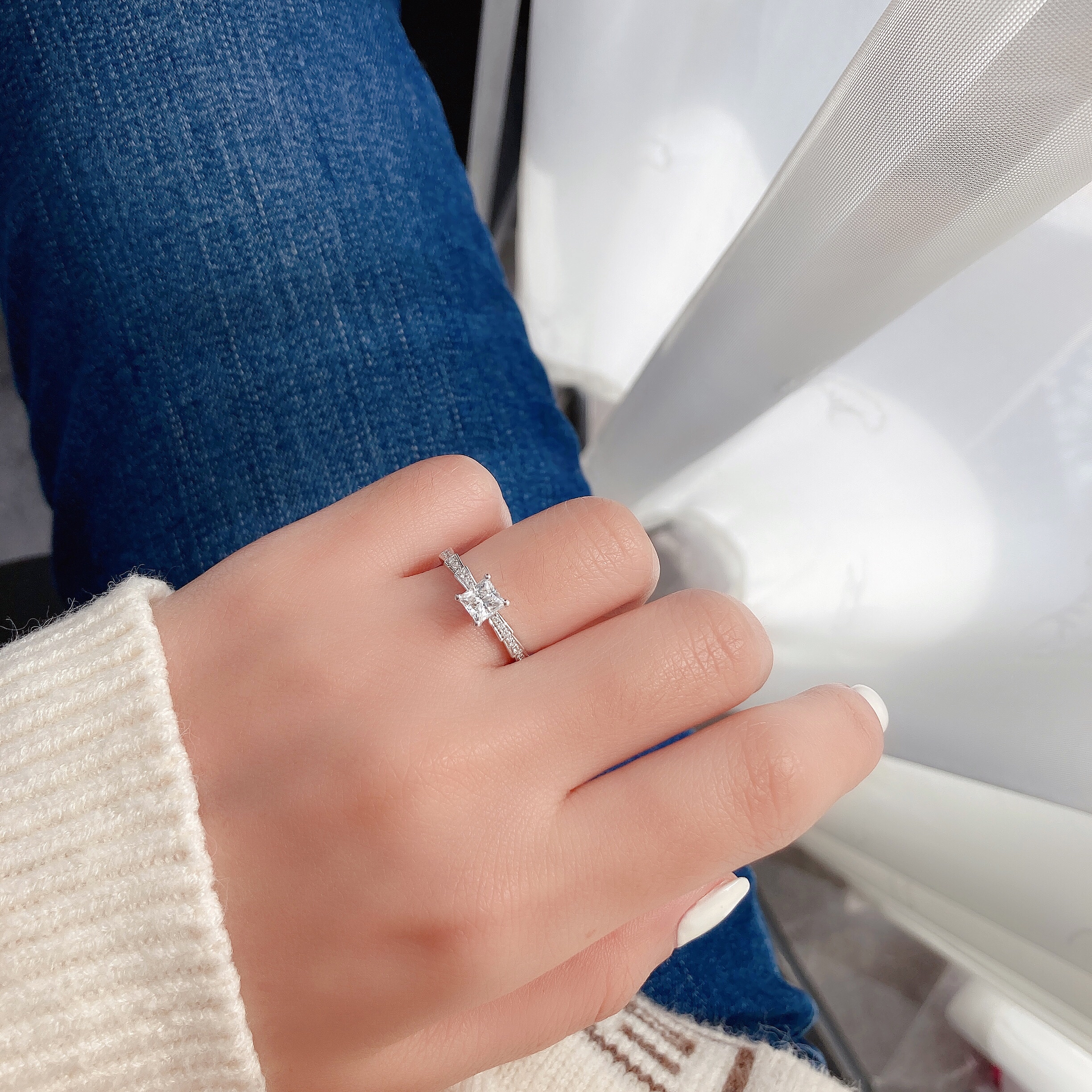 0.6ct princess diamond ring