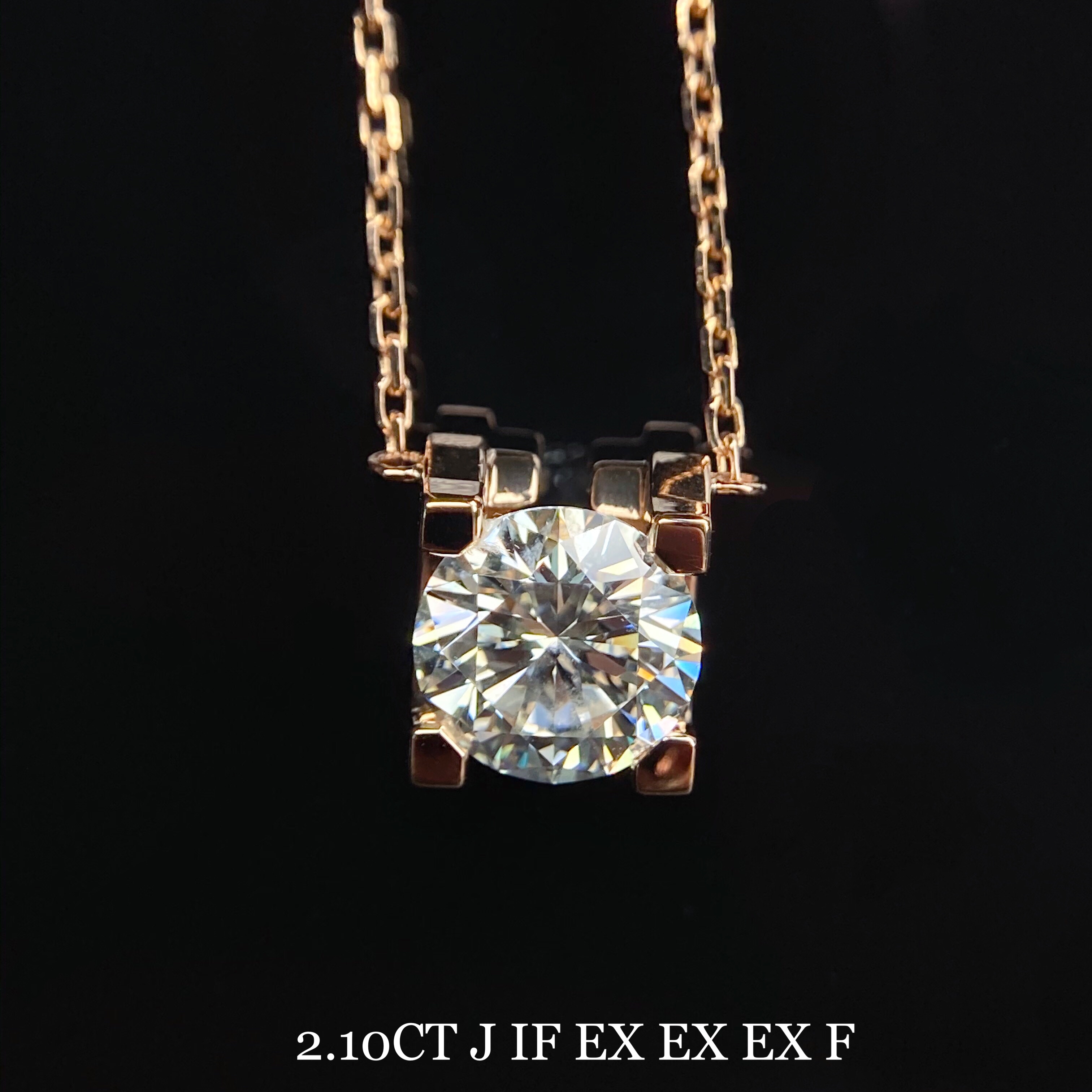 2ct round diamond necklace