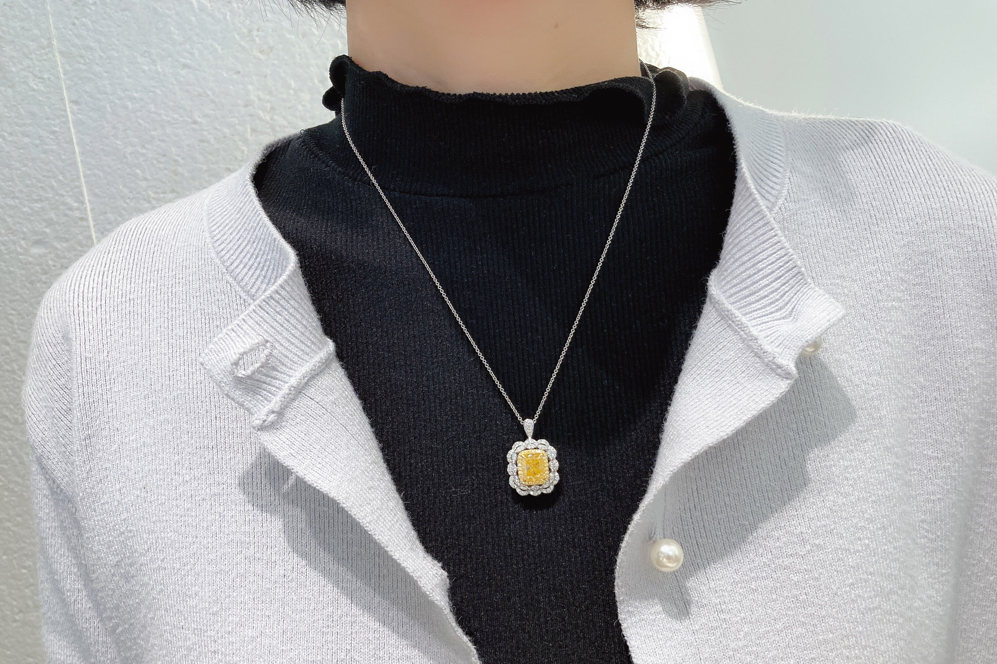3ct cushion diamond ring & pendant.
