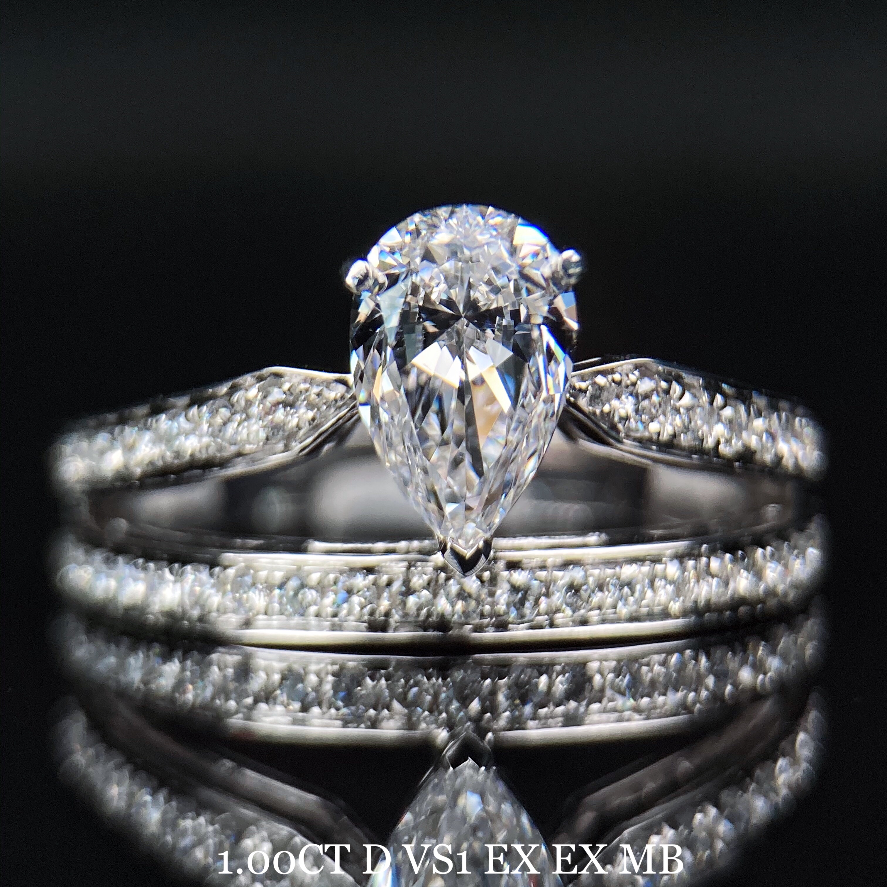 1ct pear diamond ring
