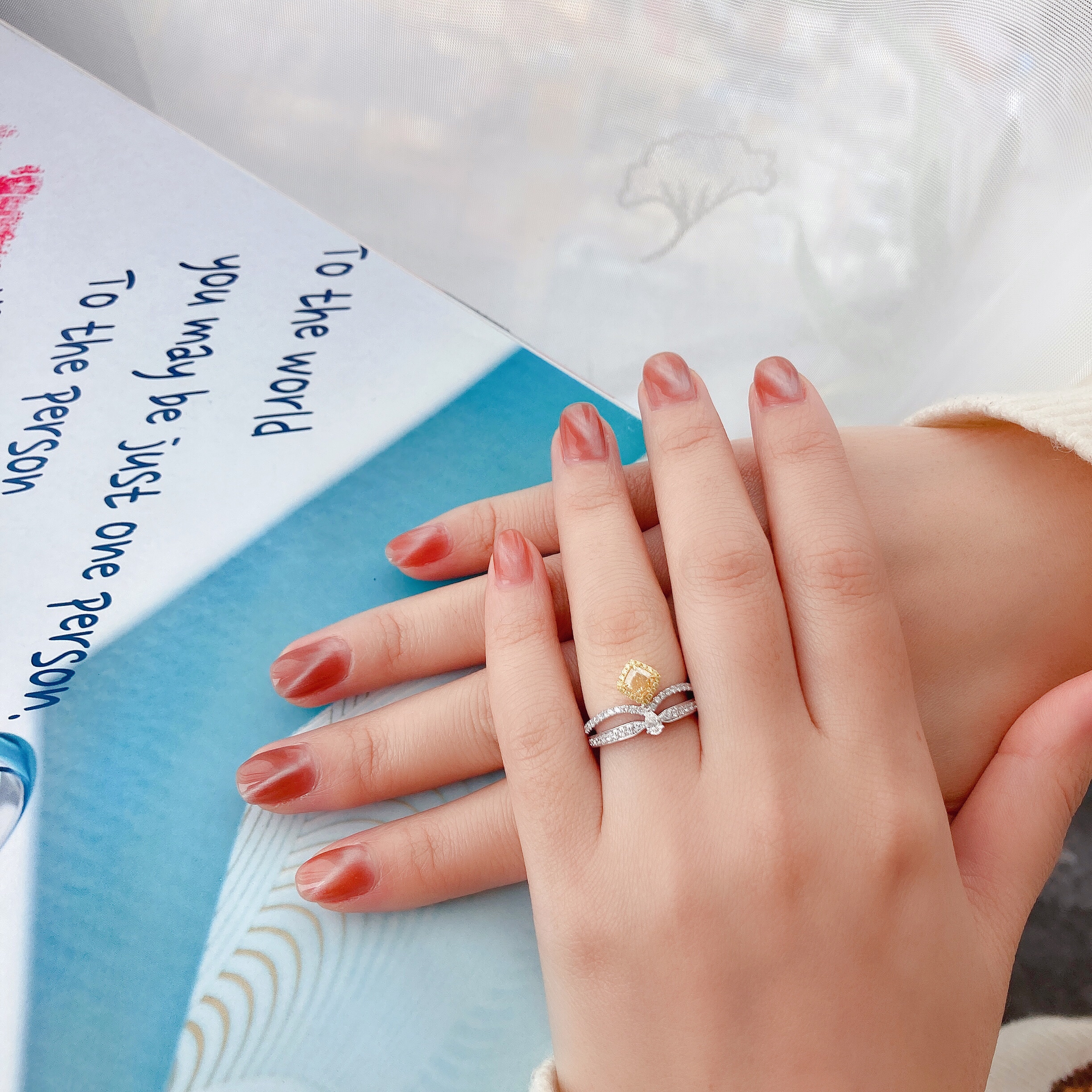 0.5ct cushion diamond ring