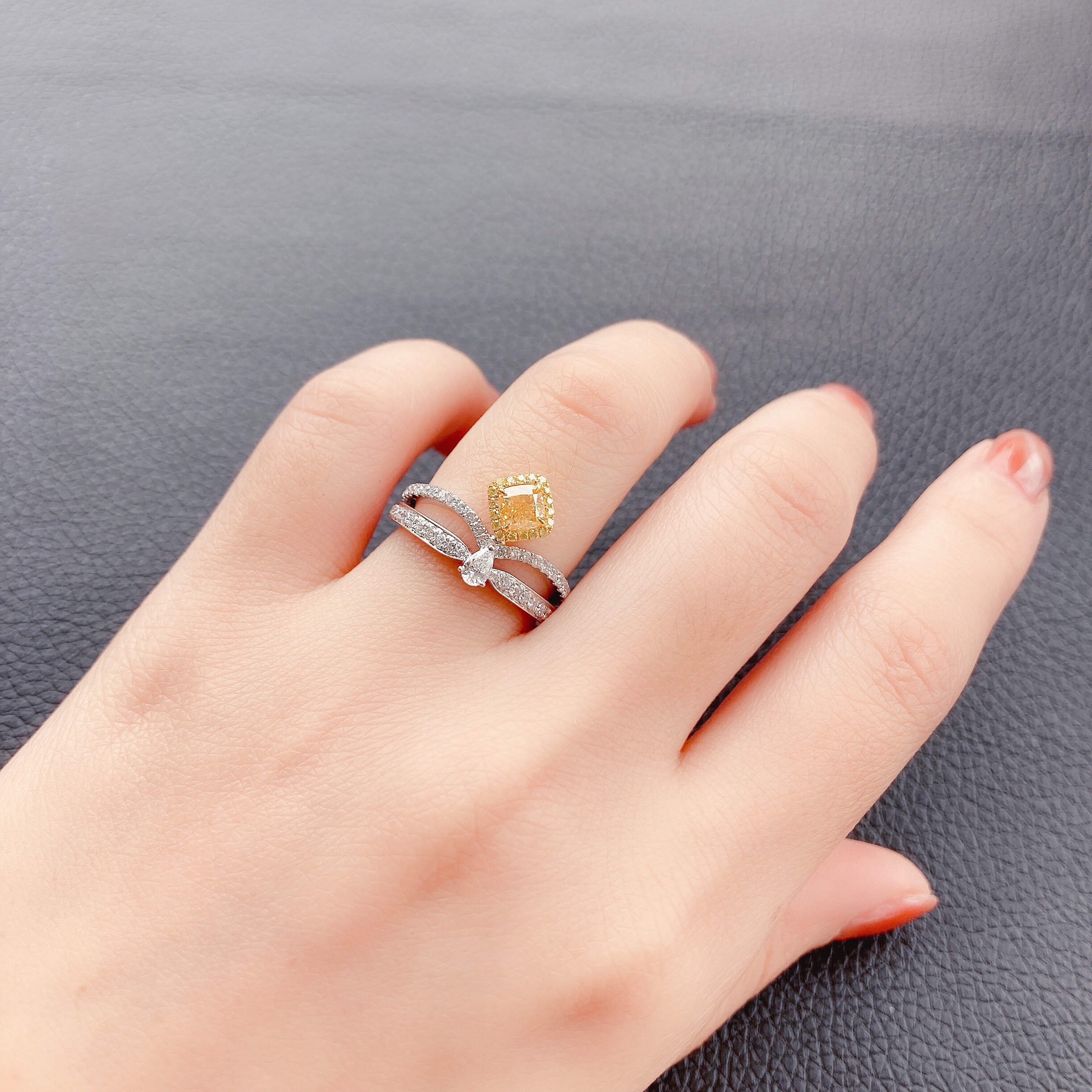 0.5ct cushion diamond ring