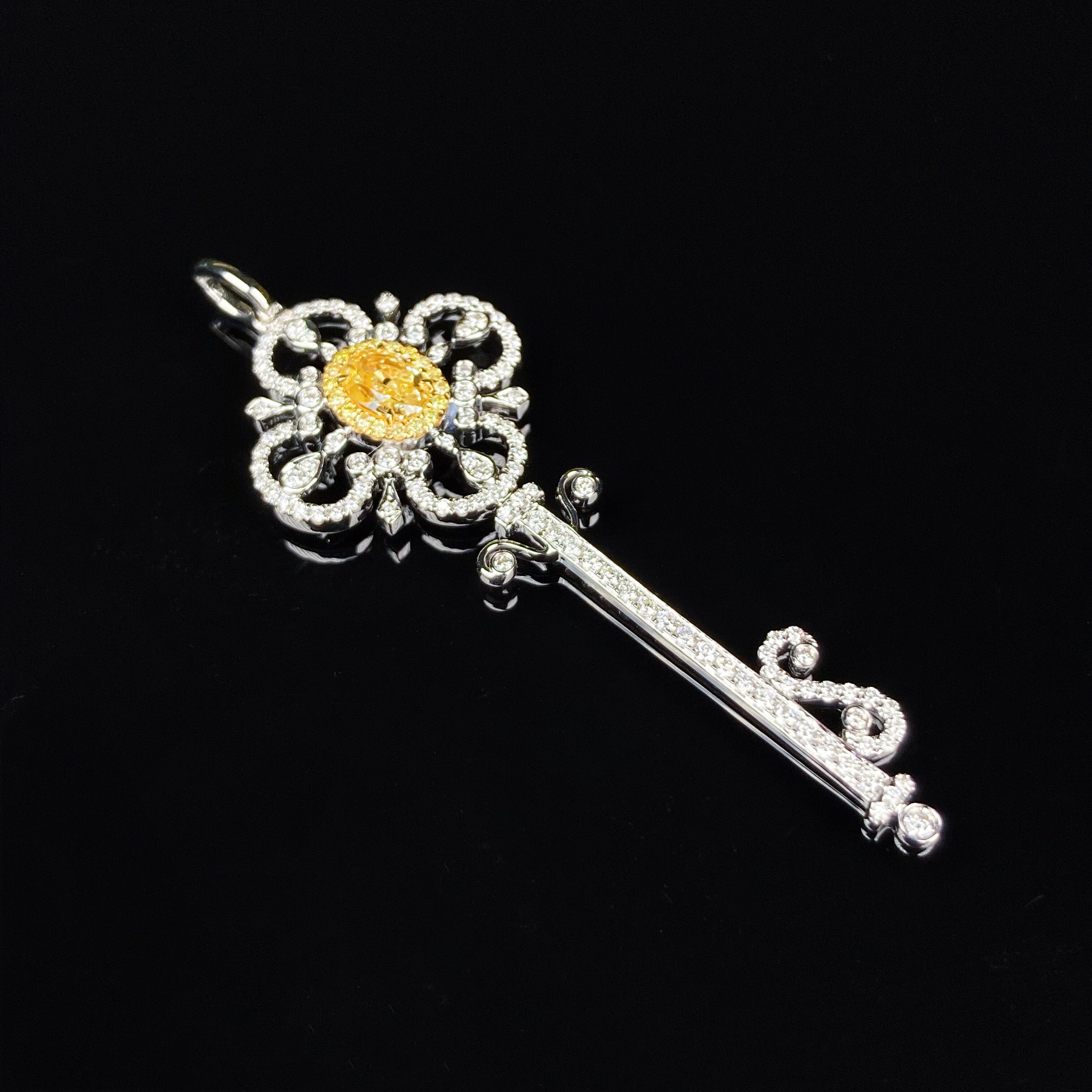 0.5ct cushion diamond pendant