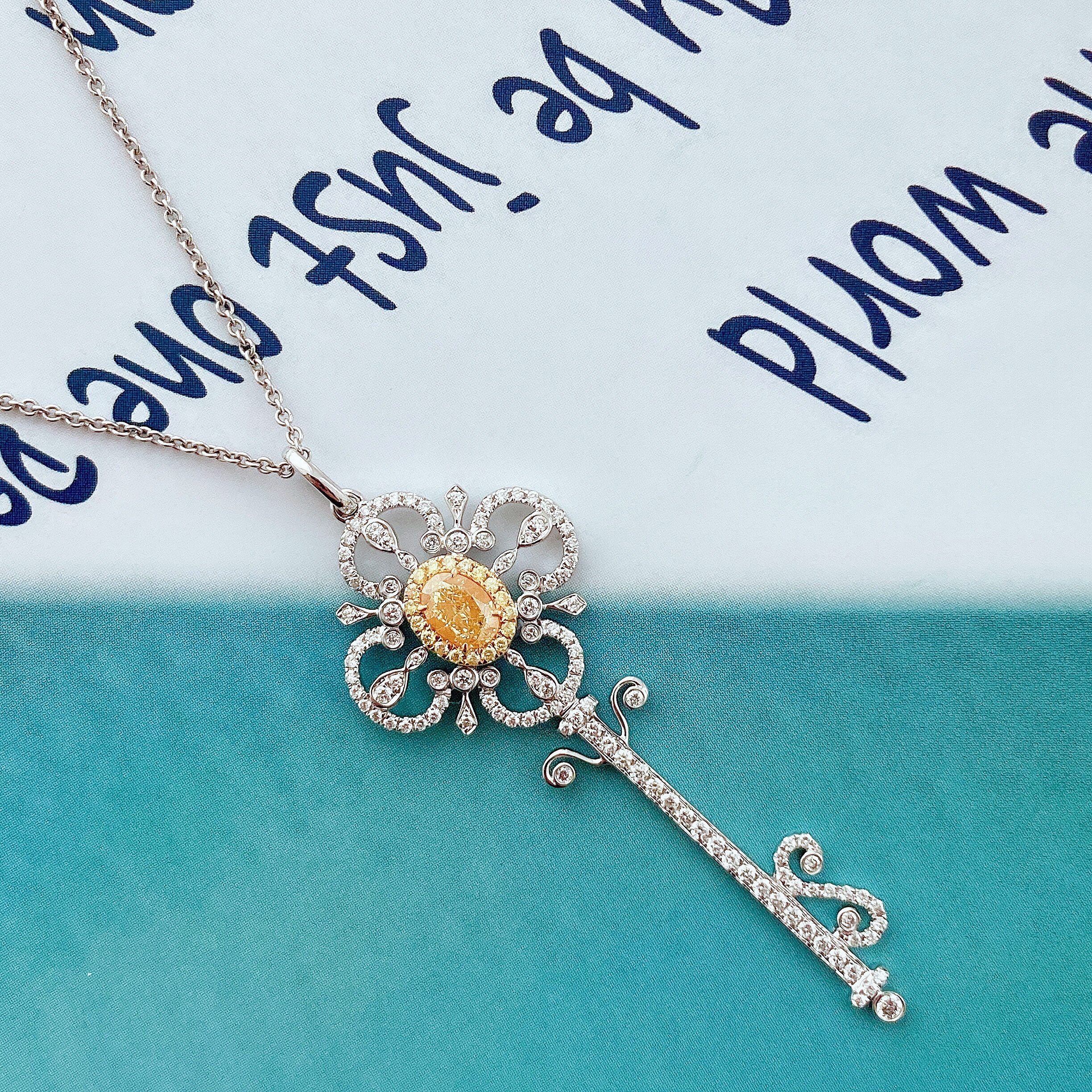 0.5ct cushion diamond pendant