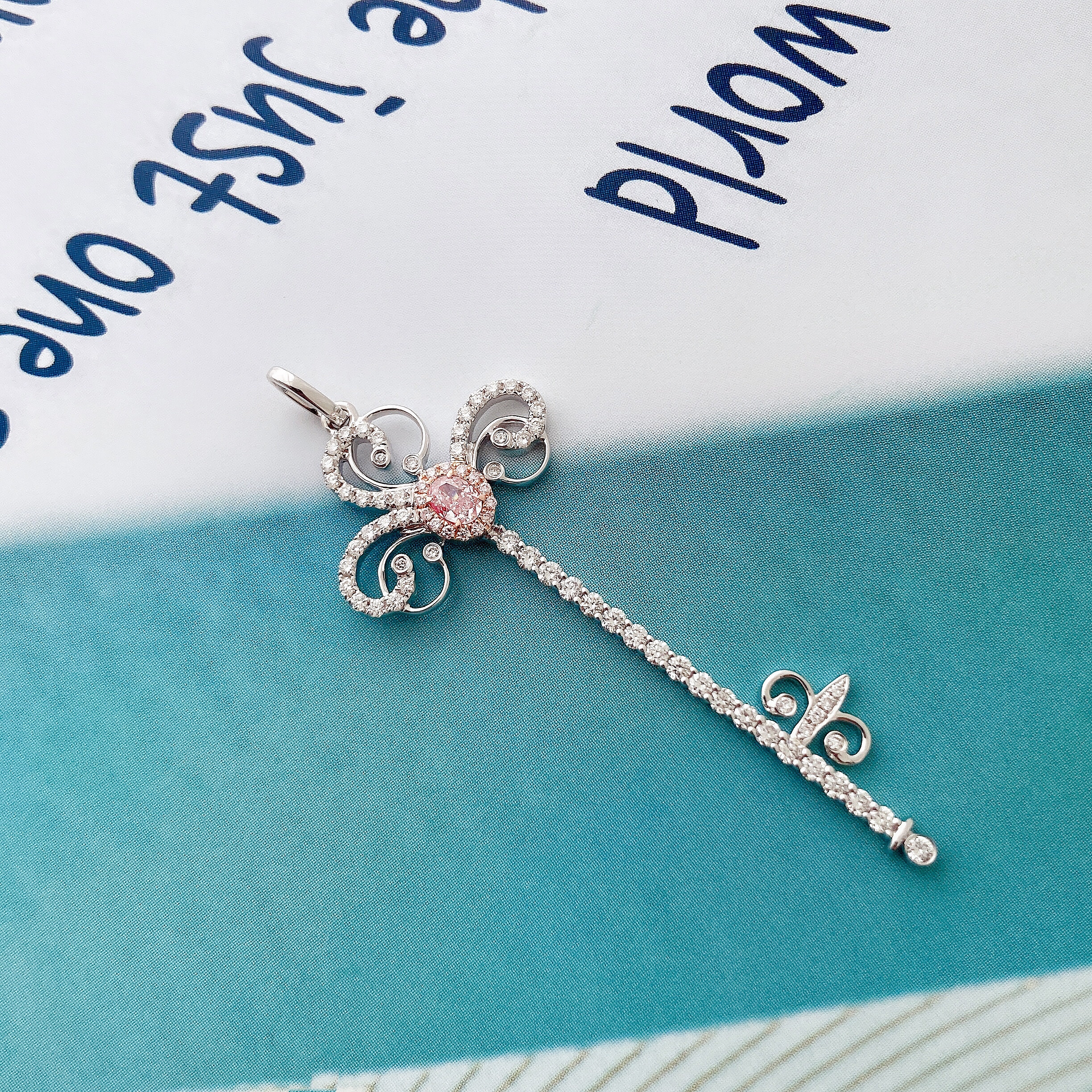 0.15ct cushion diamond pendant