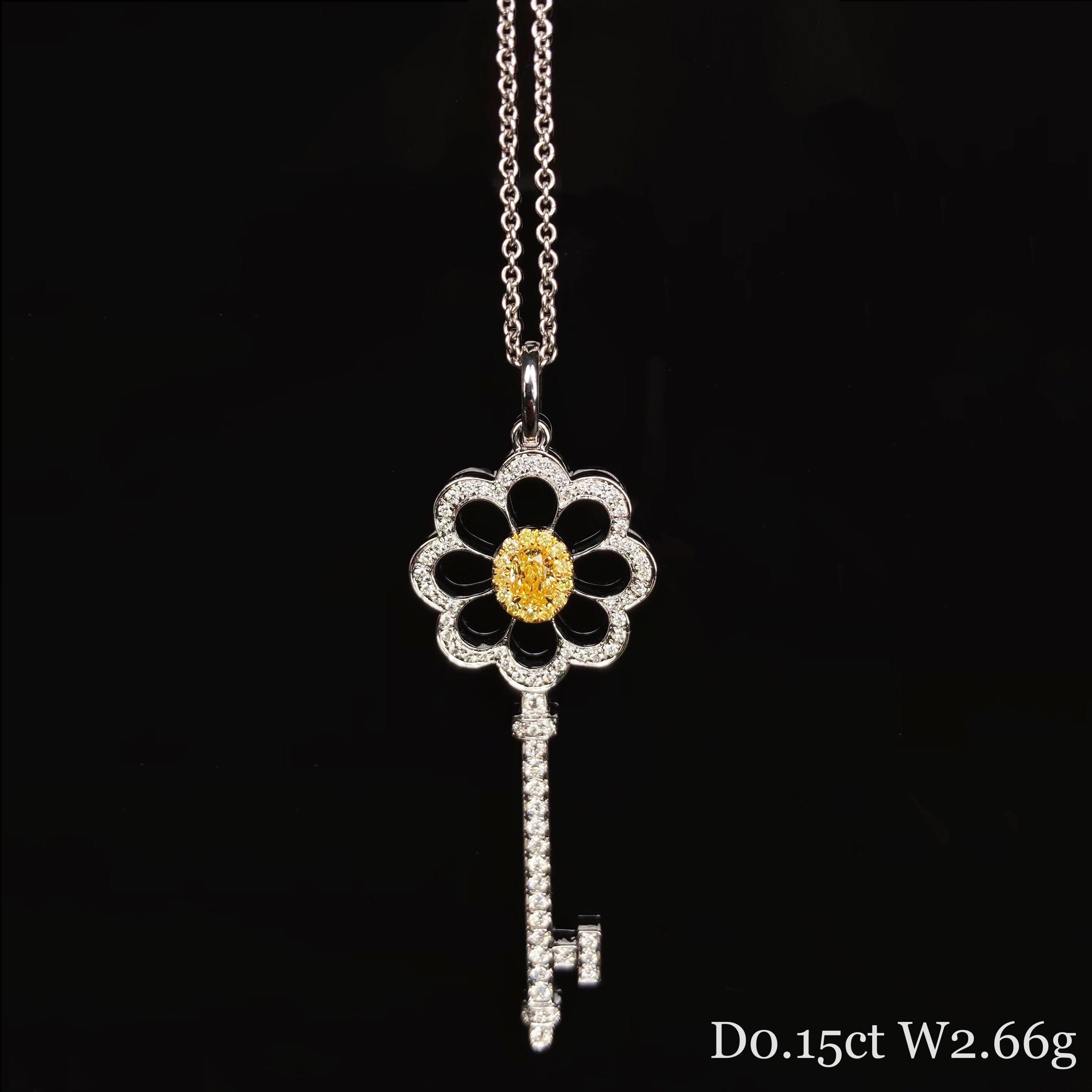 0.15ct oval diamond pendant