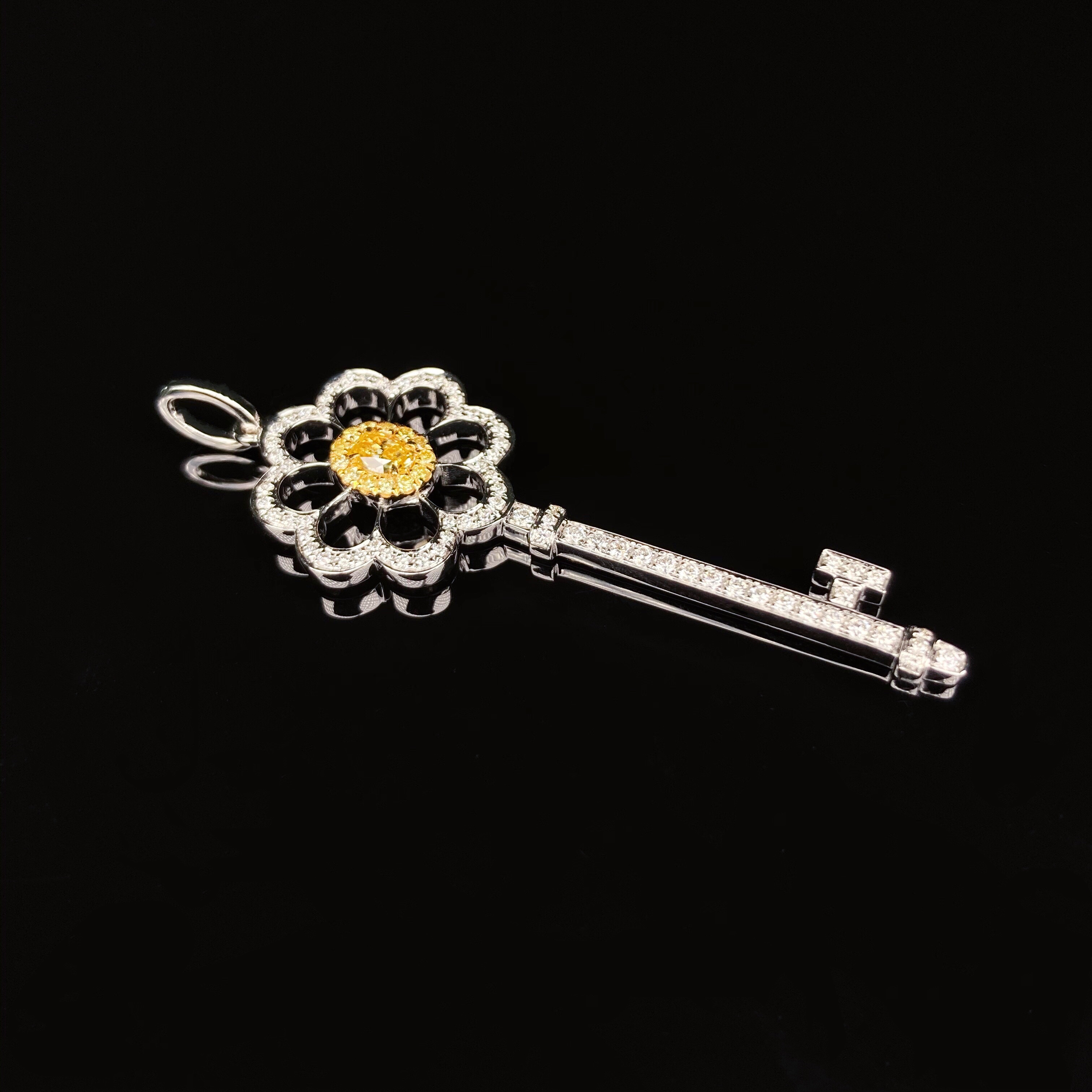 0.15ct oval diamond pendant