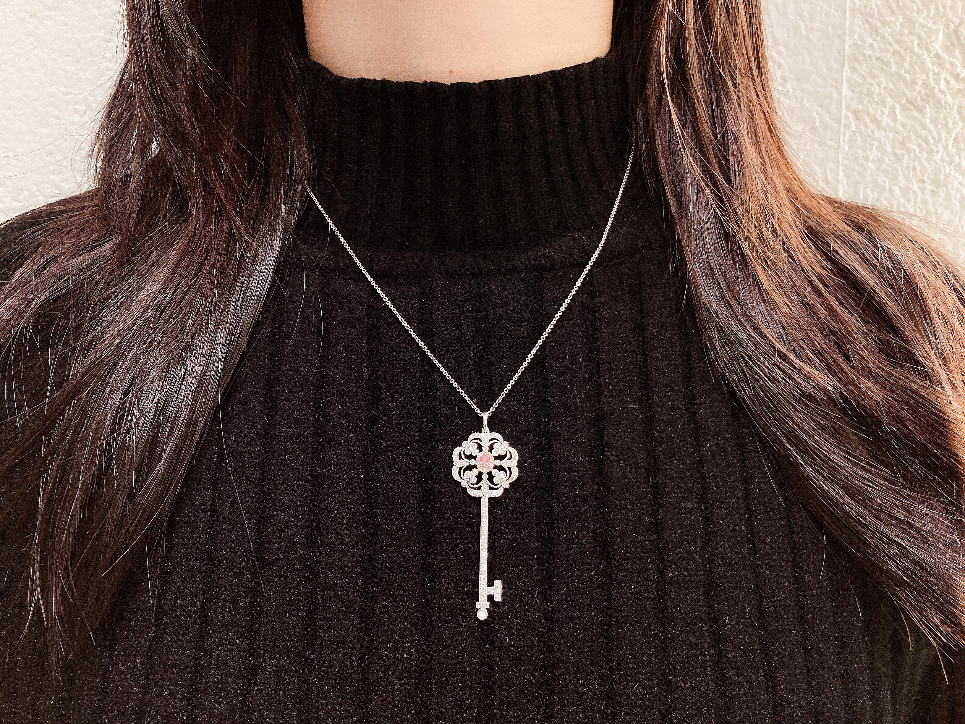 0.15ct oval diamond pendant