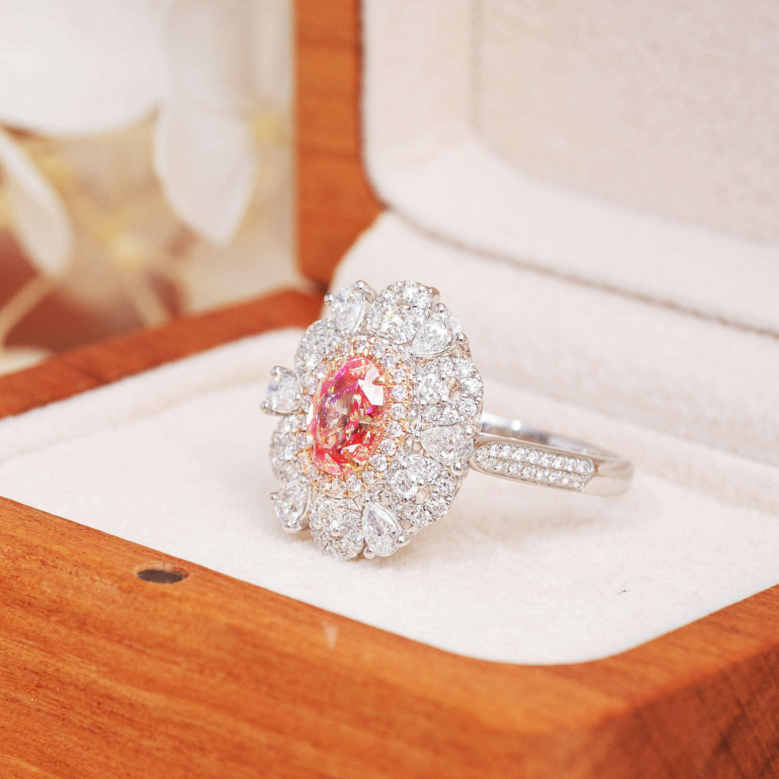 Lab Diamond Double Wear Ring & Pendant 