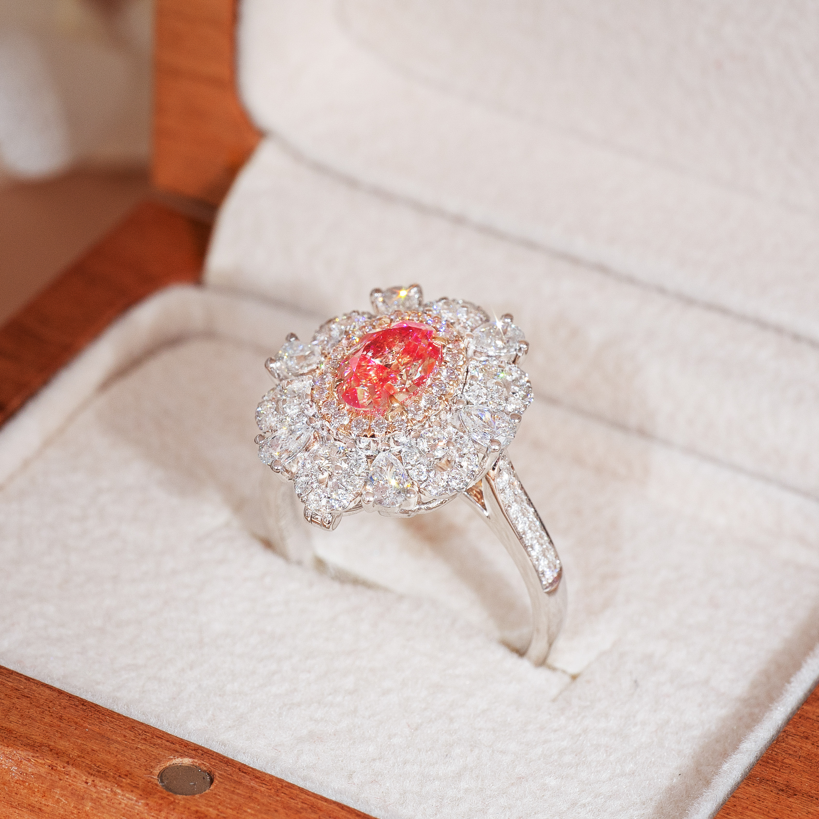 Lab Diamond Double Wear Ring & Pendant 