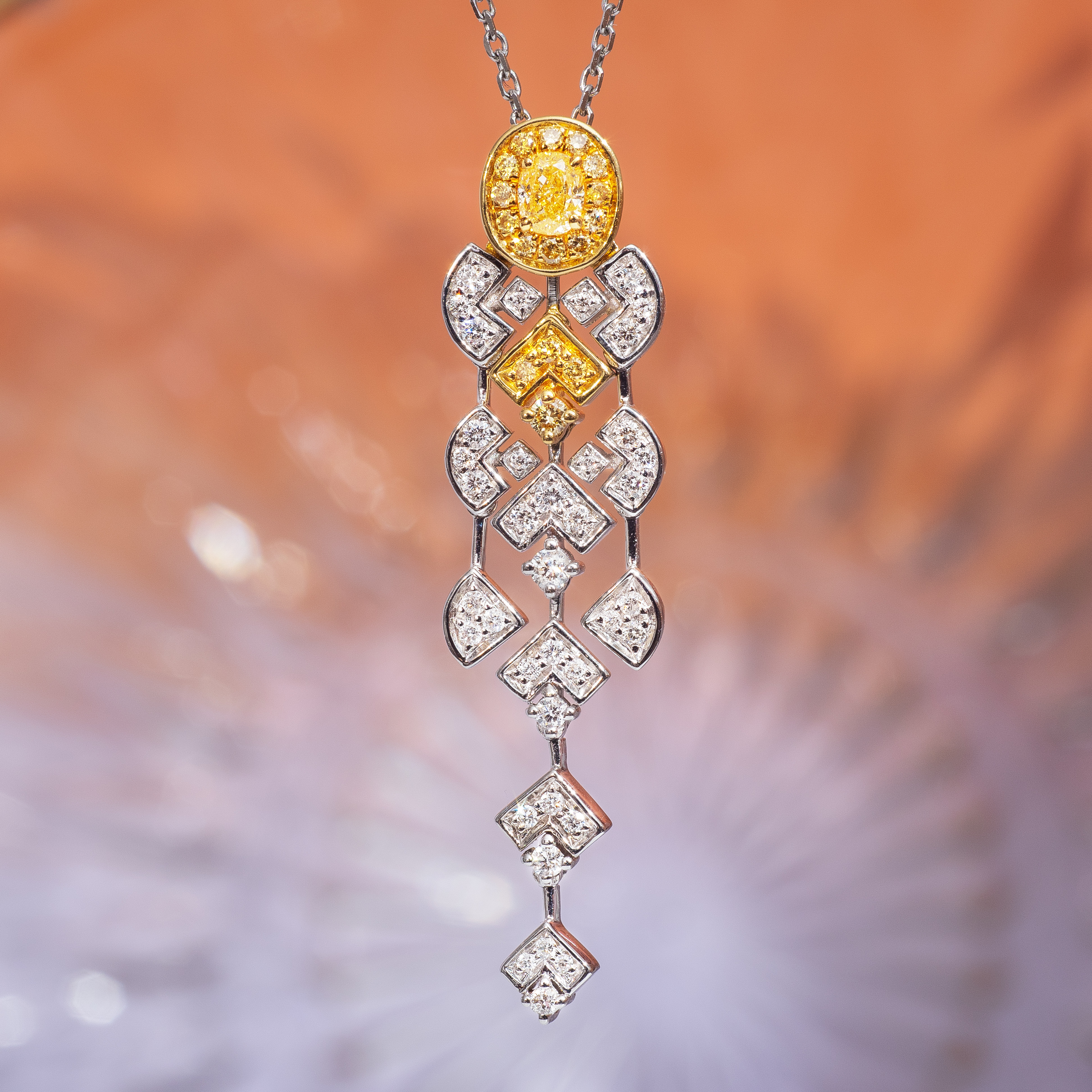 0.5ct yellow oval diamond necklace商品描述待填
