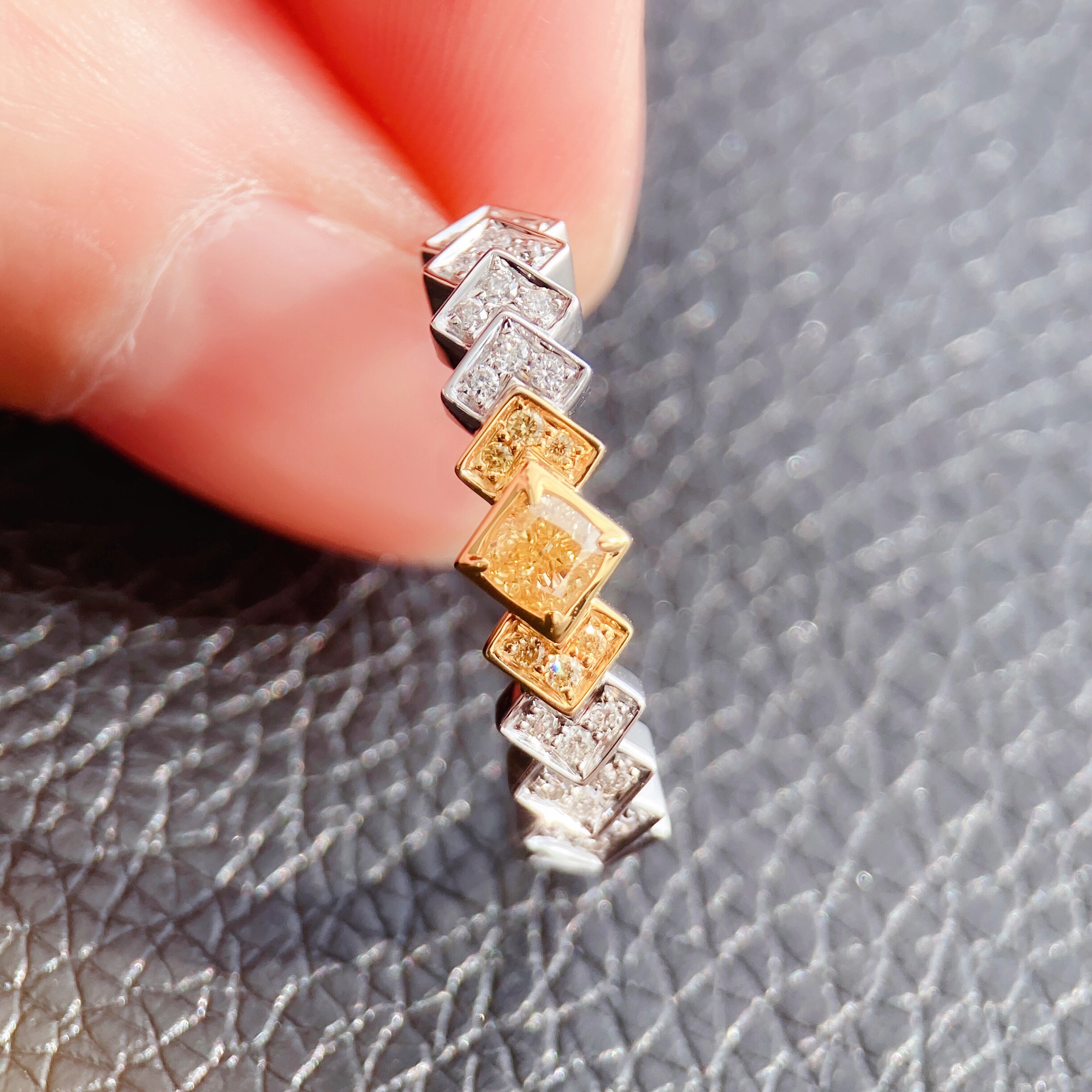 0.2ct cushion diamond ring