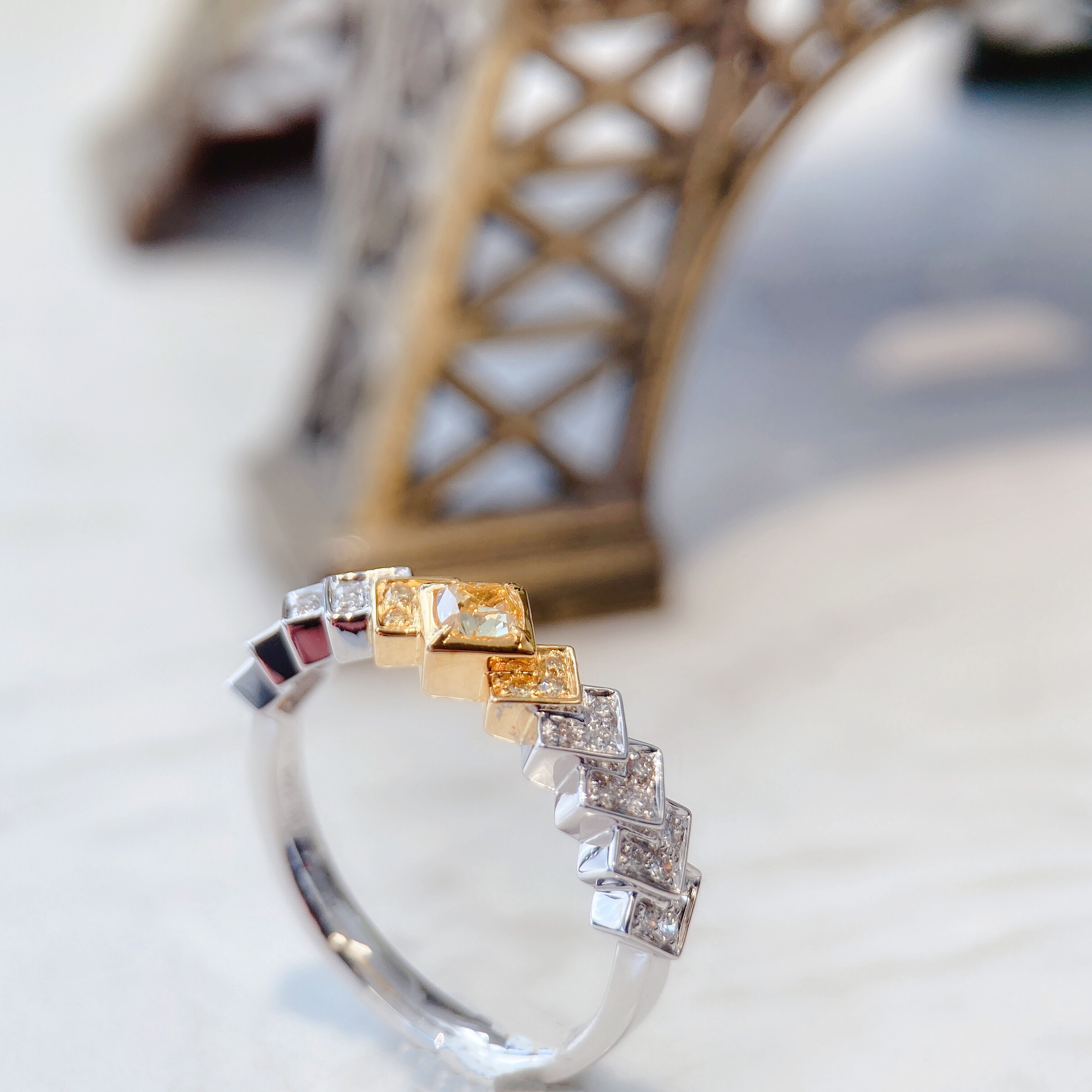 0.2ct cushion diamond ring