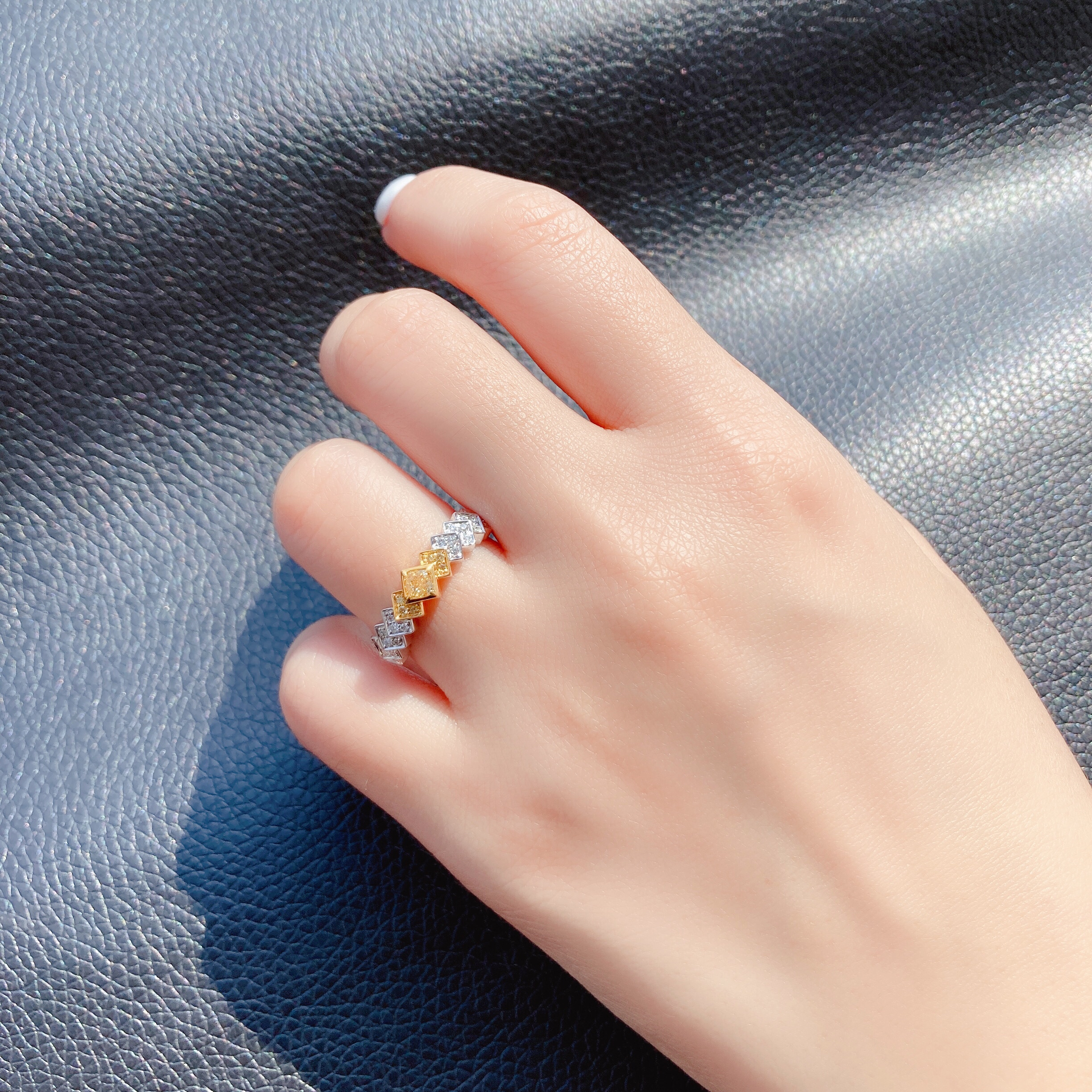 0.2ct cushion diamond ring