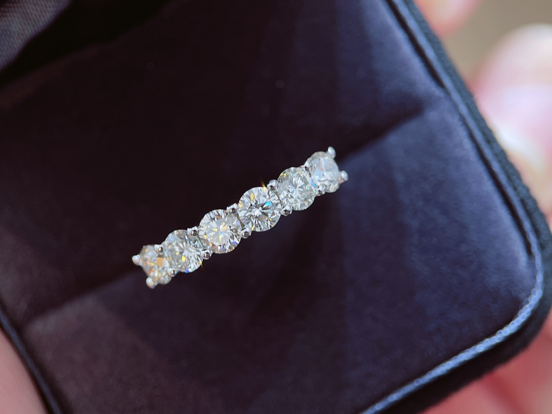 Oval/Round/Princess/Heart/Pear Eternity bands Stackable Ring